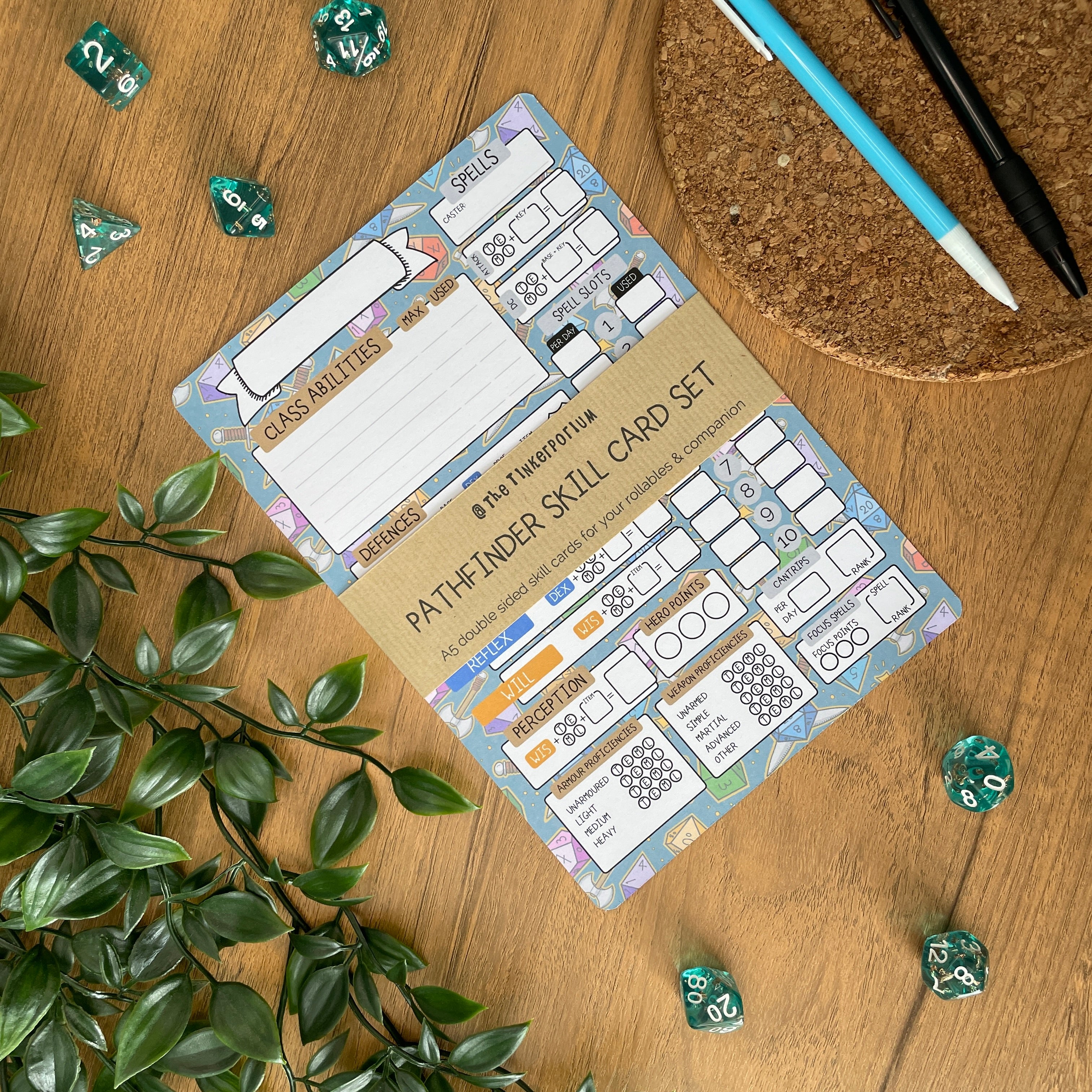 An Adventurer's Life A5 Pathfinder Skill Card set