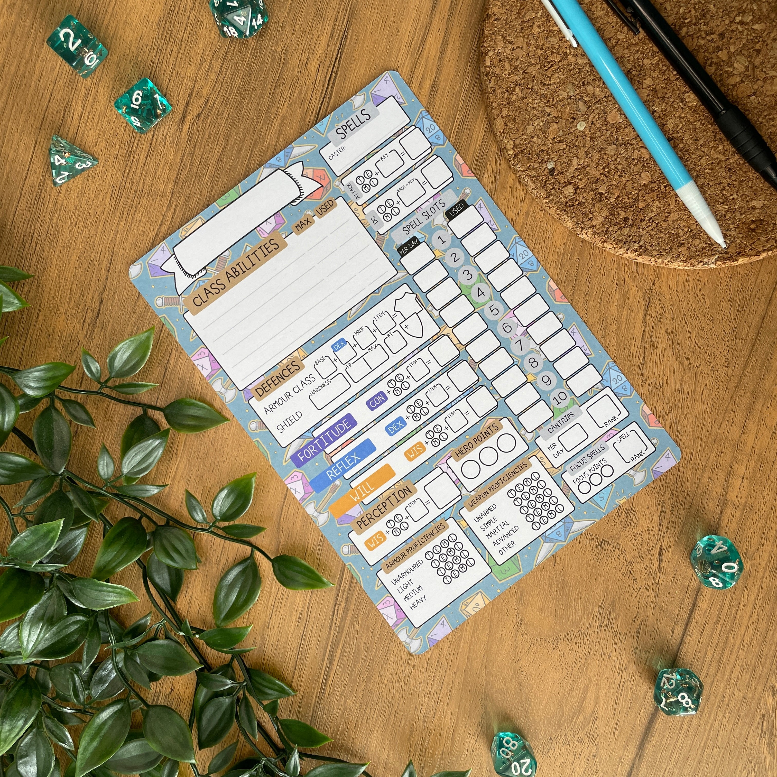 An Adventurer's Life A5 Pathfinder Skill Card set