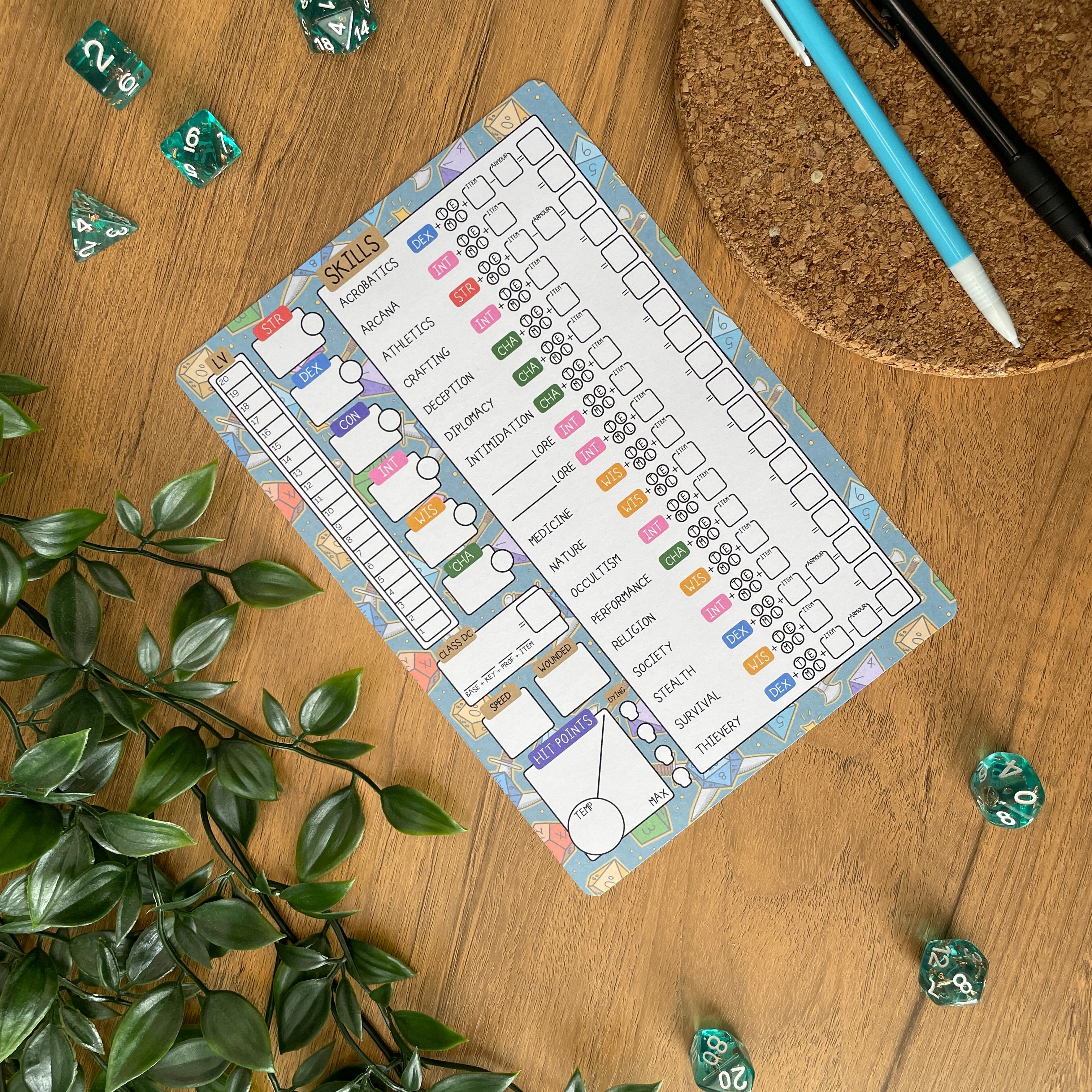 An Adventurer's Life A5 Pathfinder Skill Card set