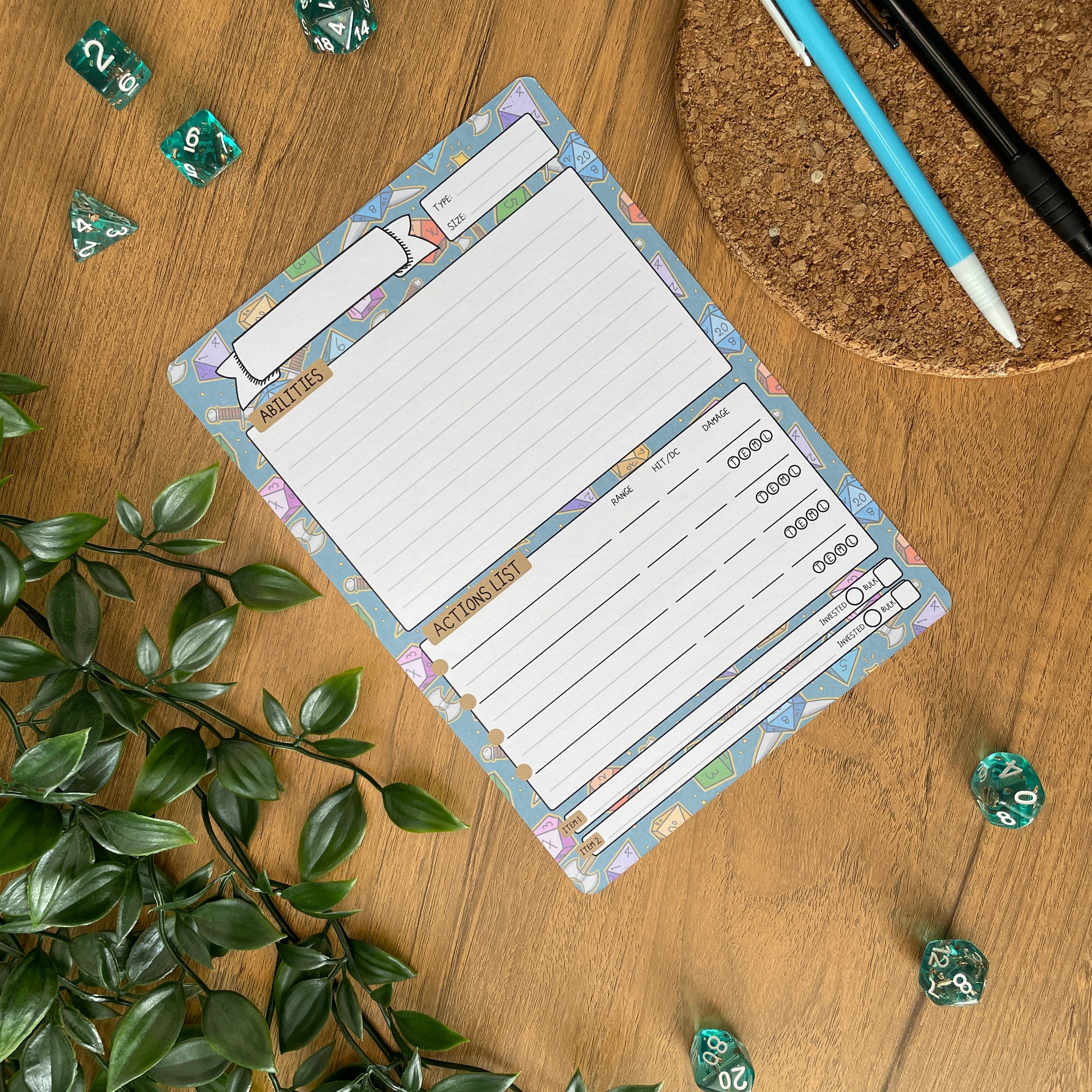 An Adventurer's Life A5 Pathfinder Skill Card set