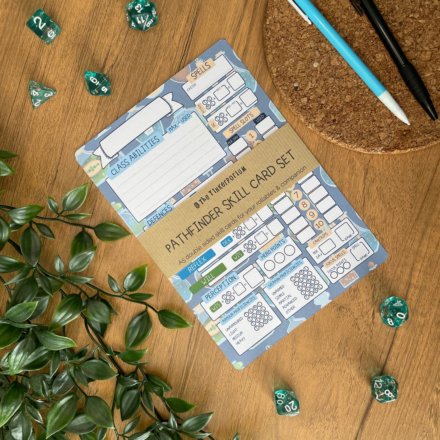 Potion Bottle A5 Pathfinder Skill Card set