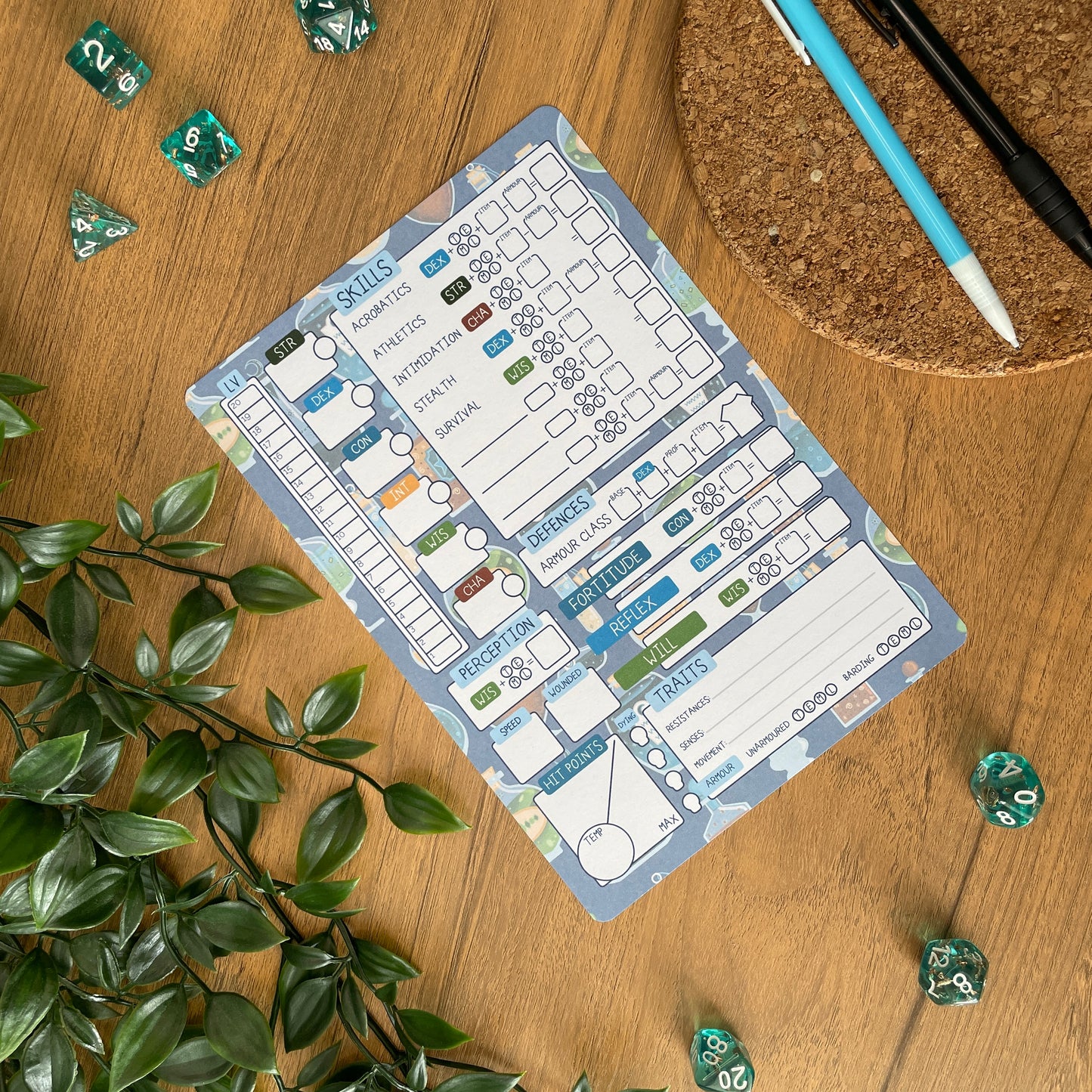 Potion Bottle A5 Pathfinder Skill Card set