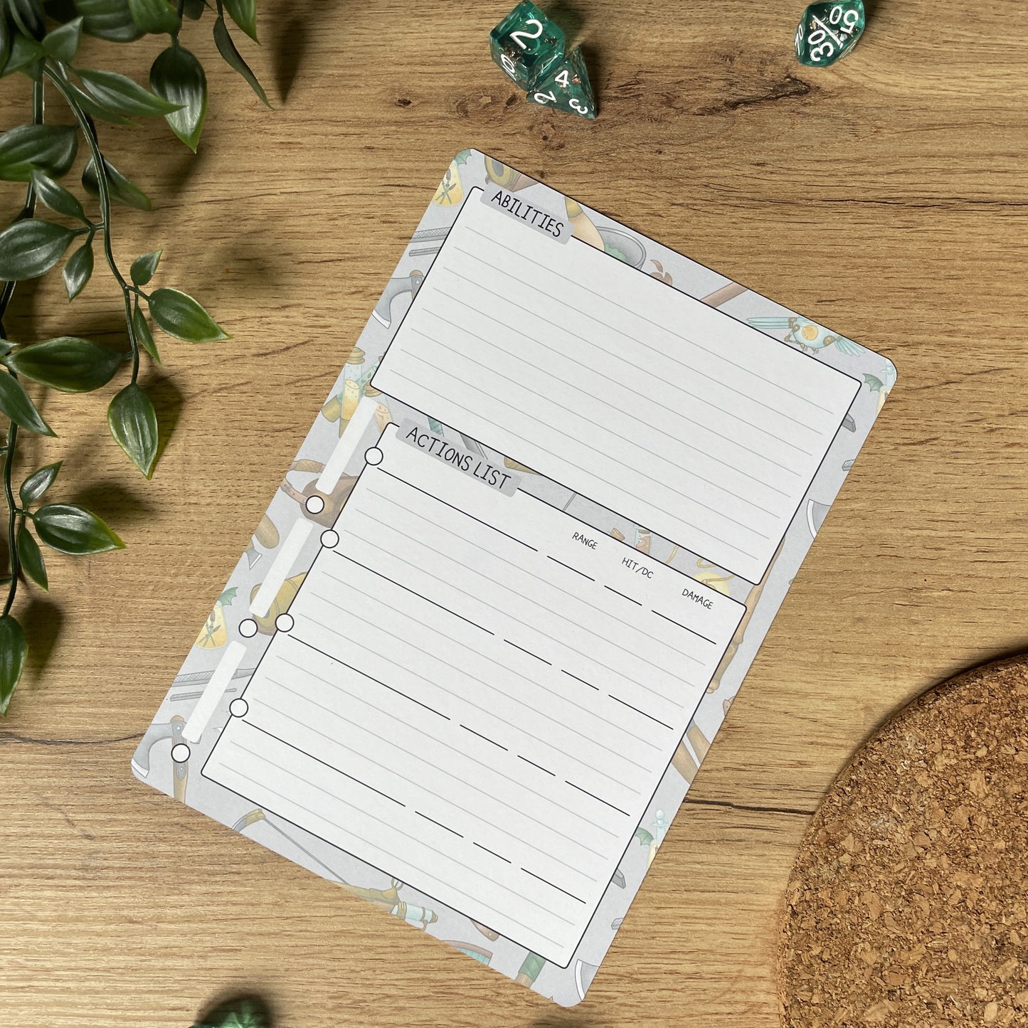 Artificer's Workshop A5 D&D5e Skill Card set