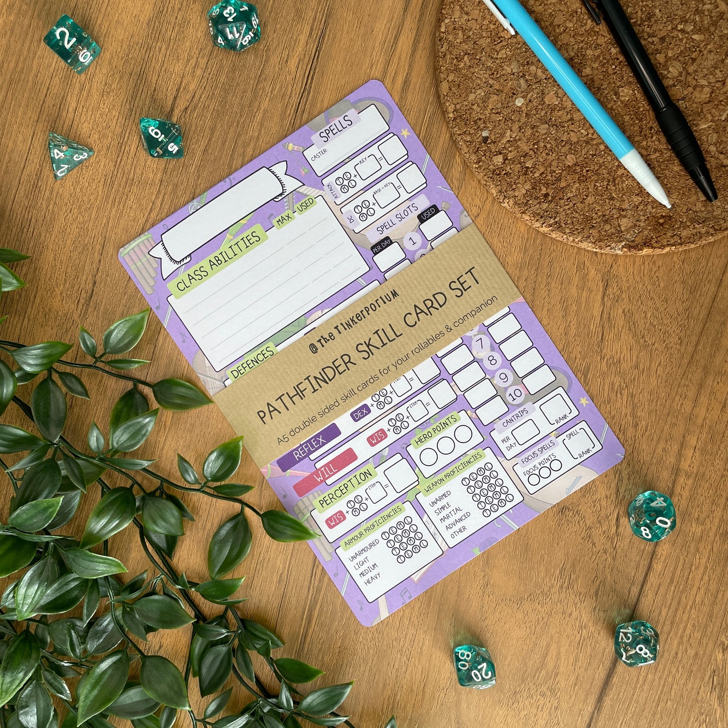 Bardic Musings A5 Pathfinder Skill Card set