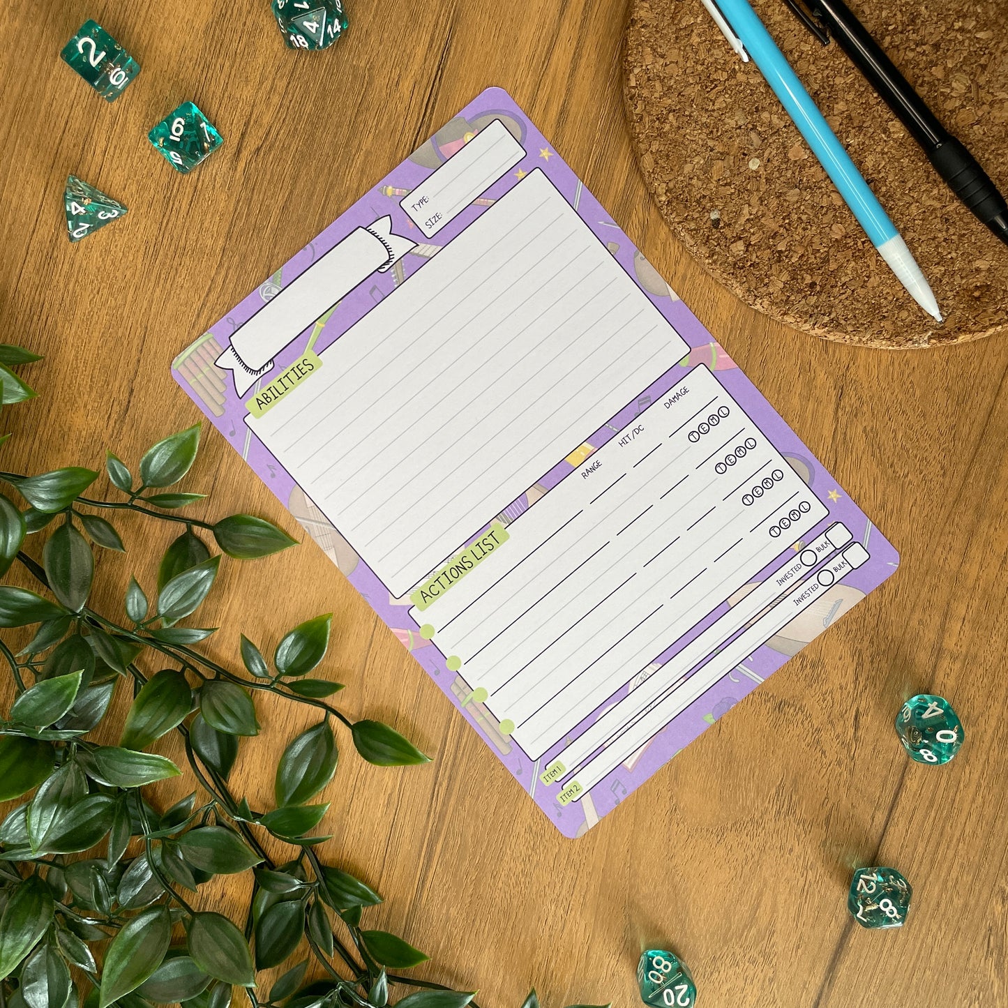 Bardic Musings A5 Pathfinder Skill Card set