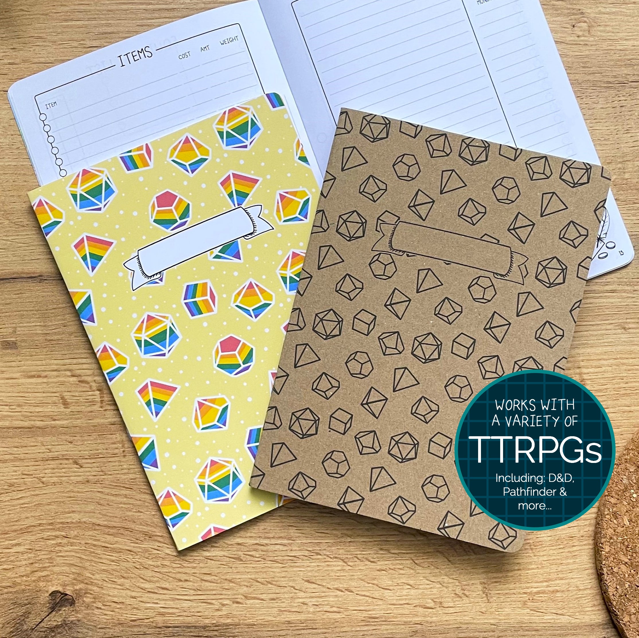 Rainbow Dice A5 Character Book