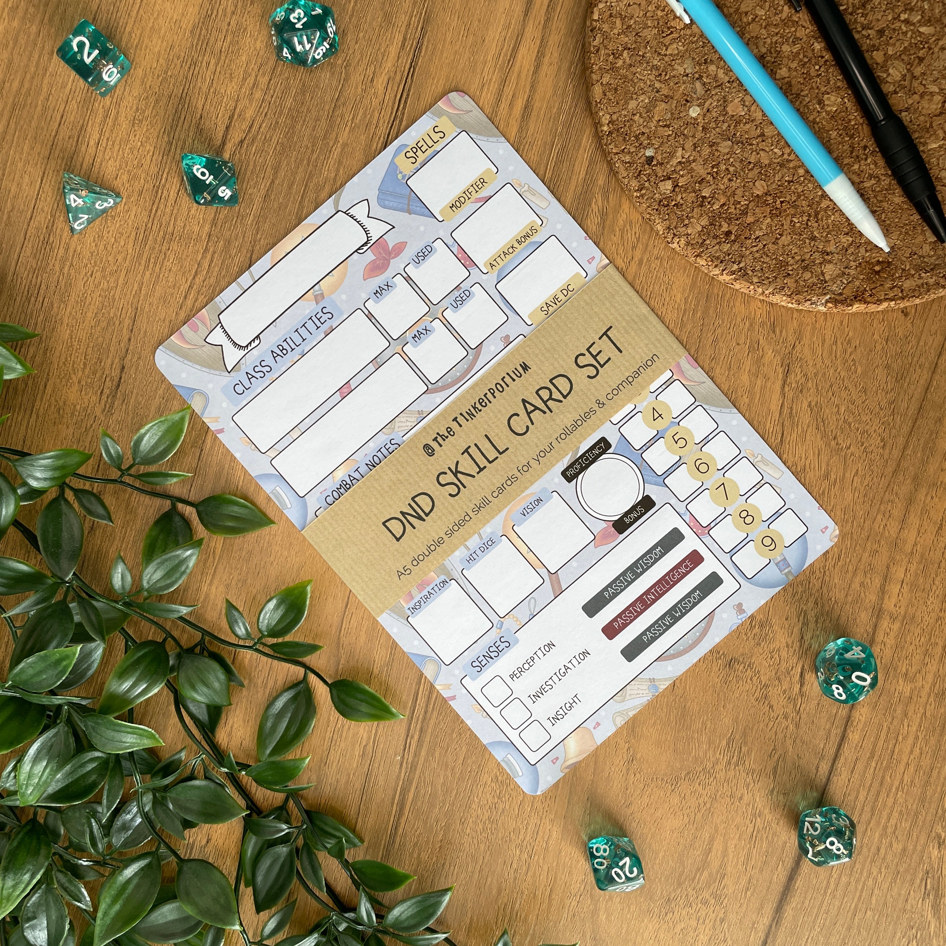 Cleric's Doctrine A5 D&D5e Skill Card set