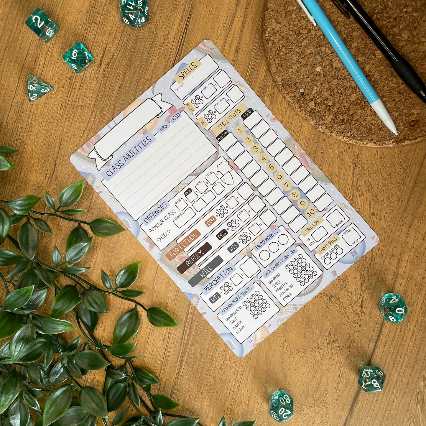 Cleric's Doctrine A5 Pathfinder Skill Card set