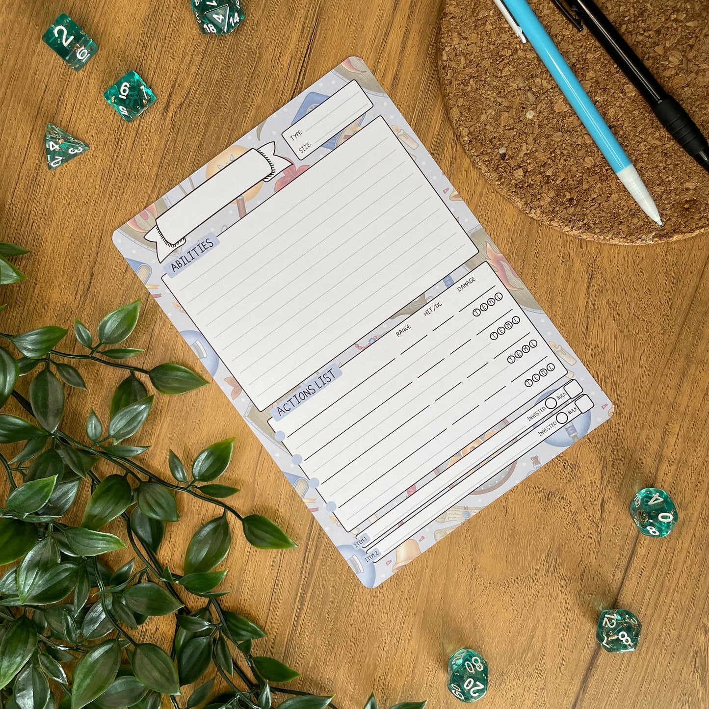 Cleric's Doctrine A5 Pathfinder Skill Card set