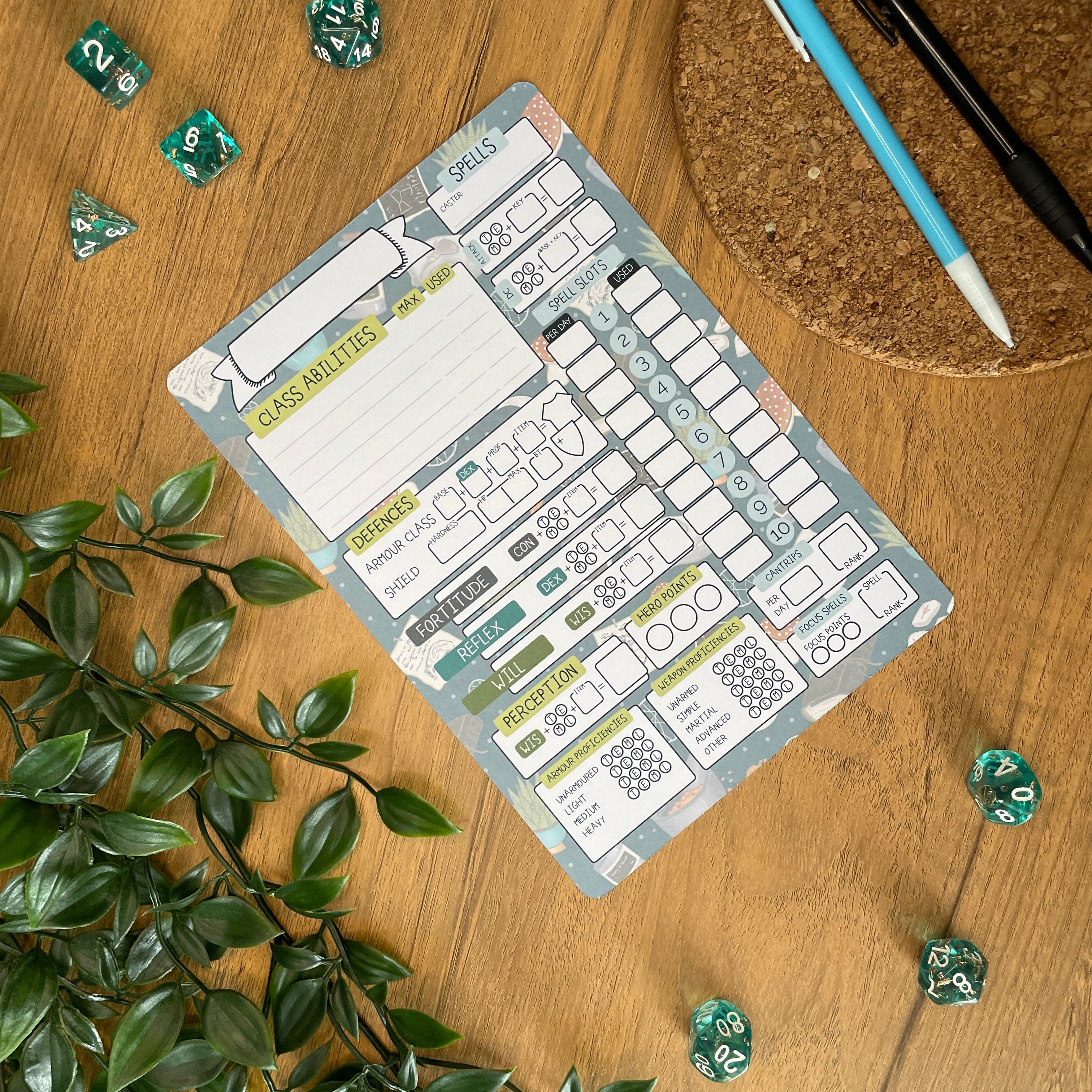 Druidic Nature A5 Pathfinder Skill Card set