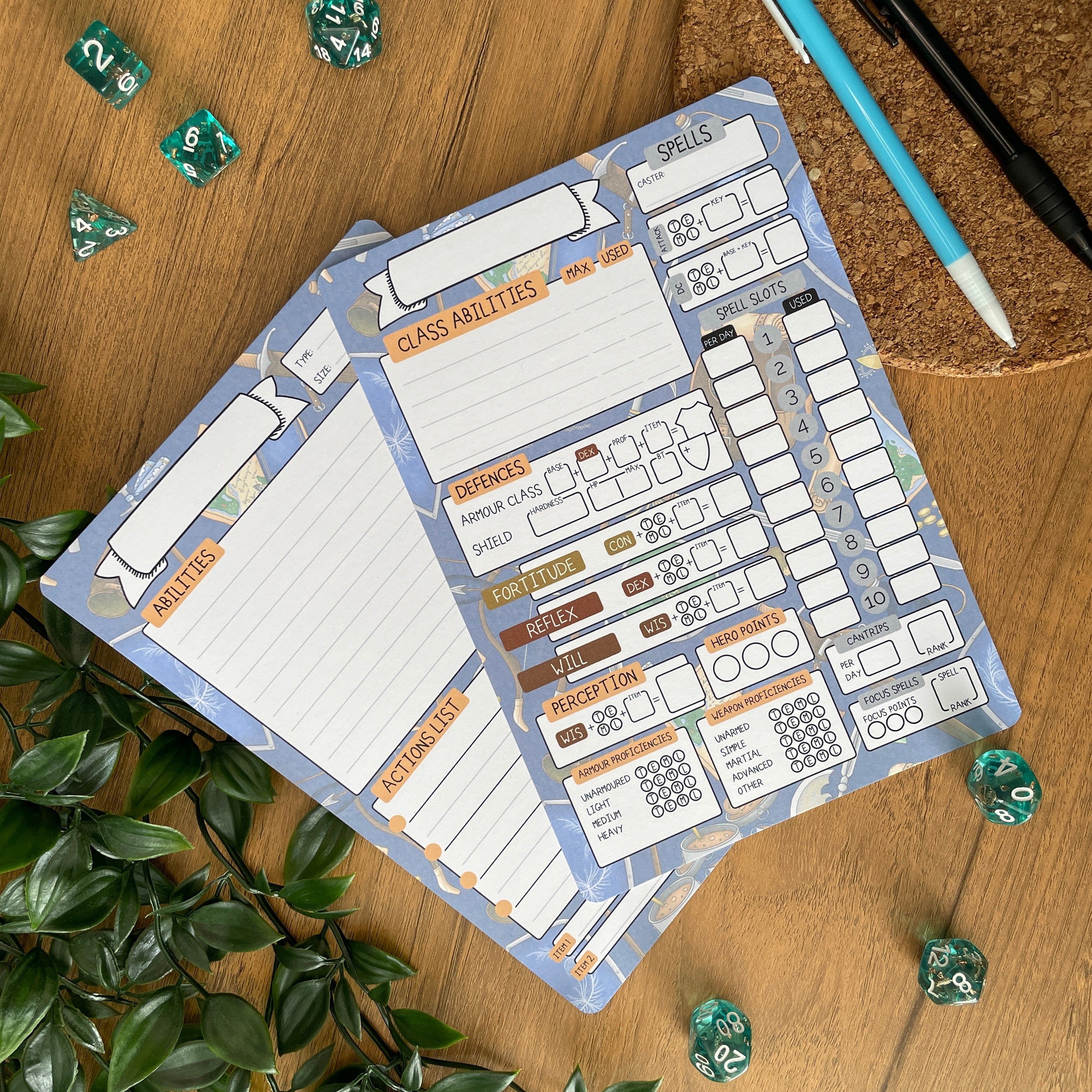 Fighter's Arsenal A5 Pathfinder Skill Card set