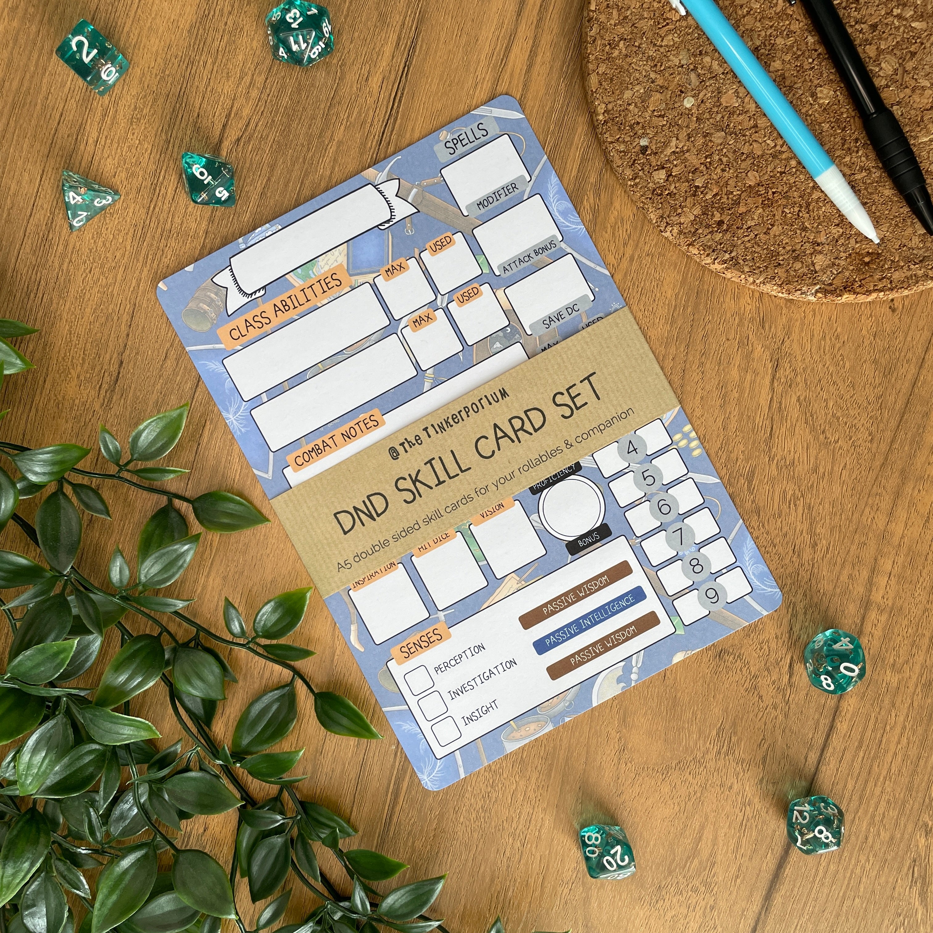 Fighter's Arsenal A5 D&D5e Skill Card set