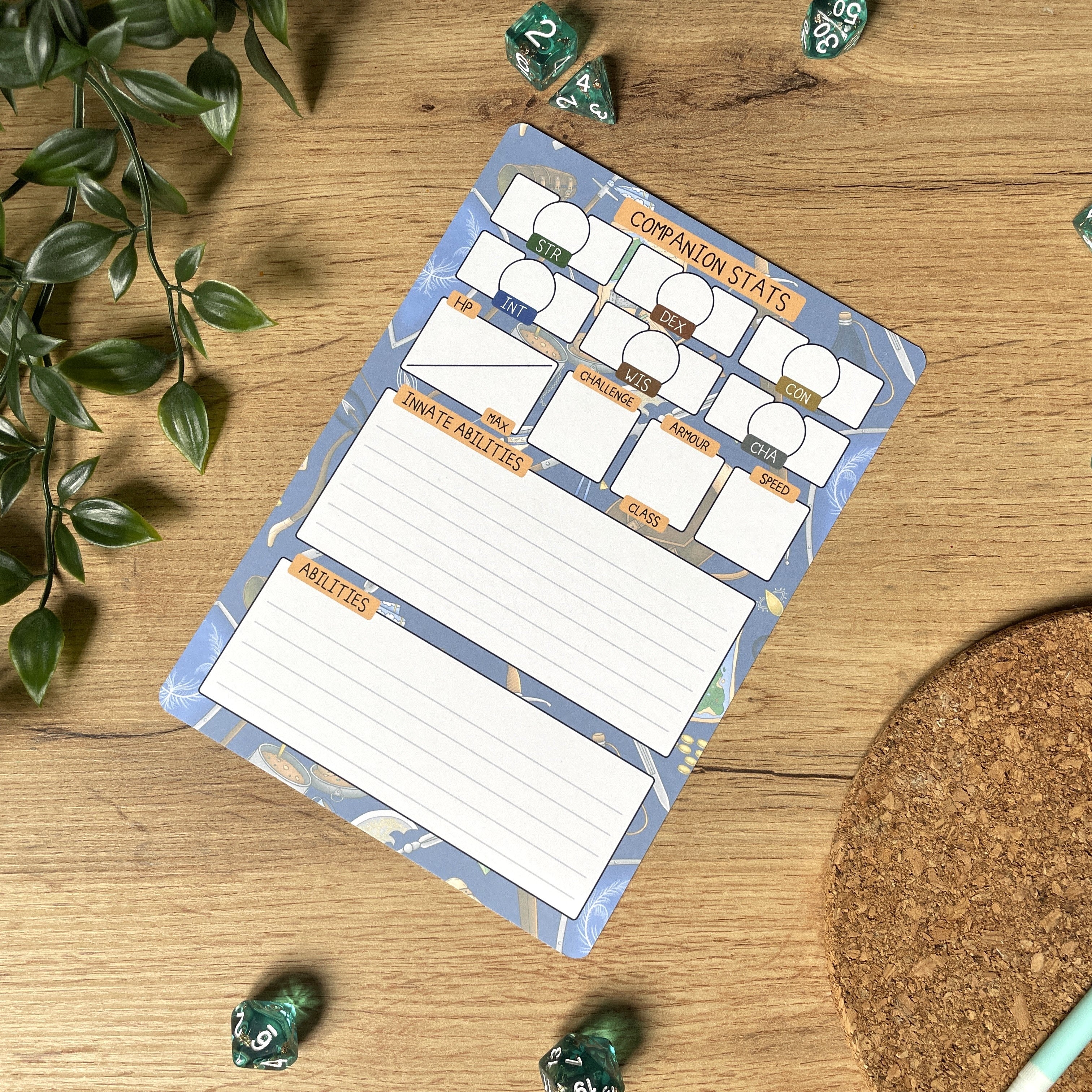 Fighter's Arsenal A5 D&D5e Skill Card set