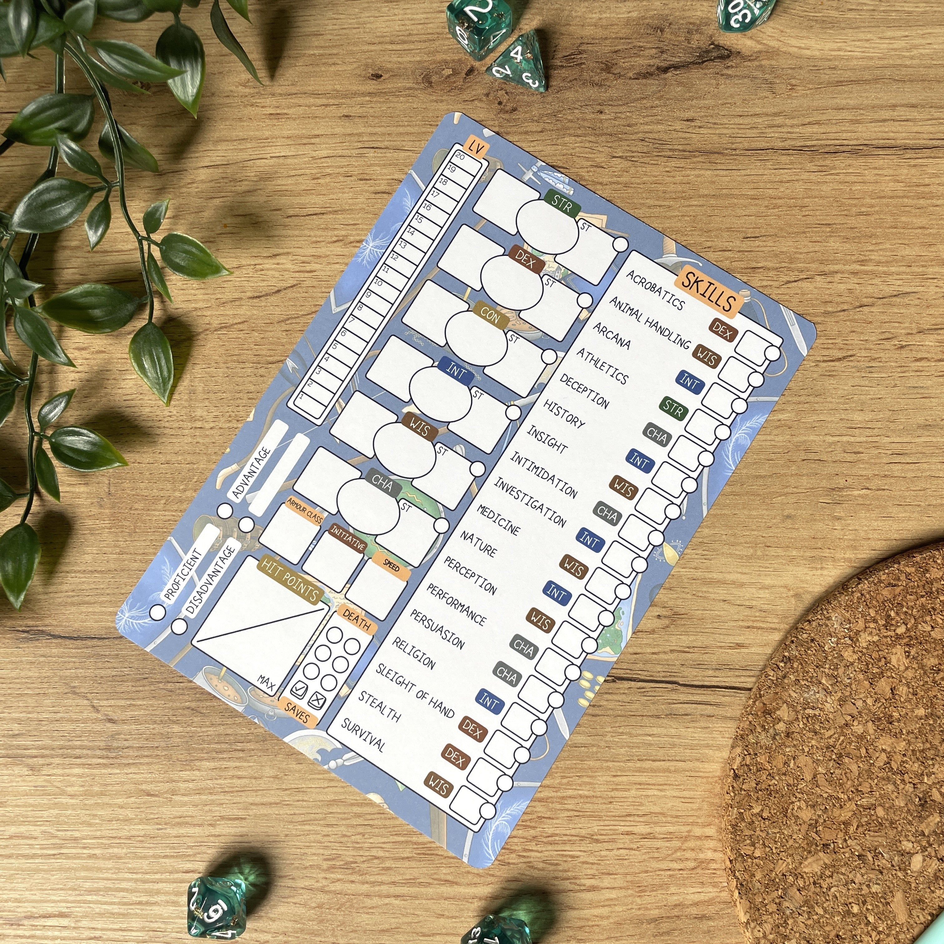Fighter's Arsenal A5 D&D5e Skill Card set