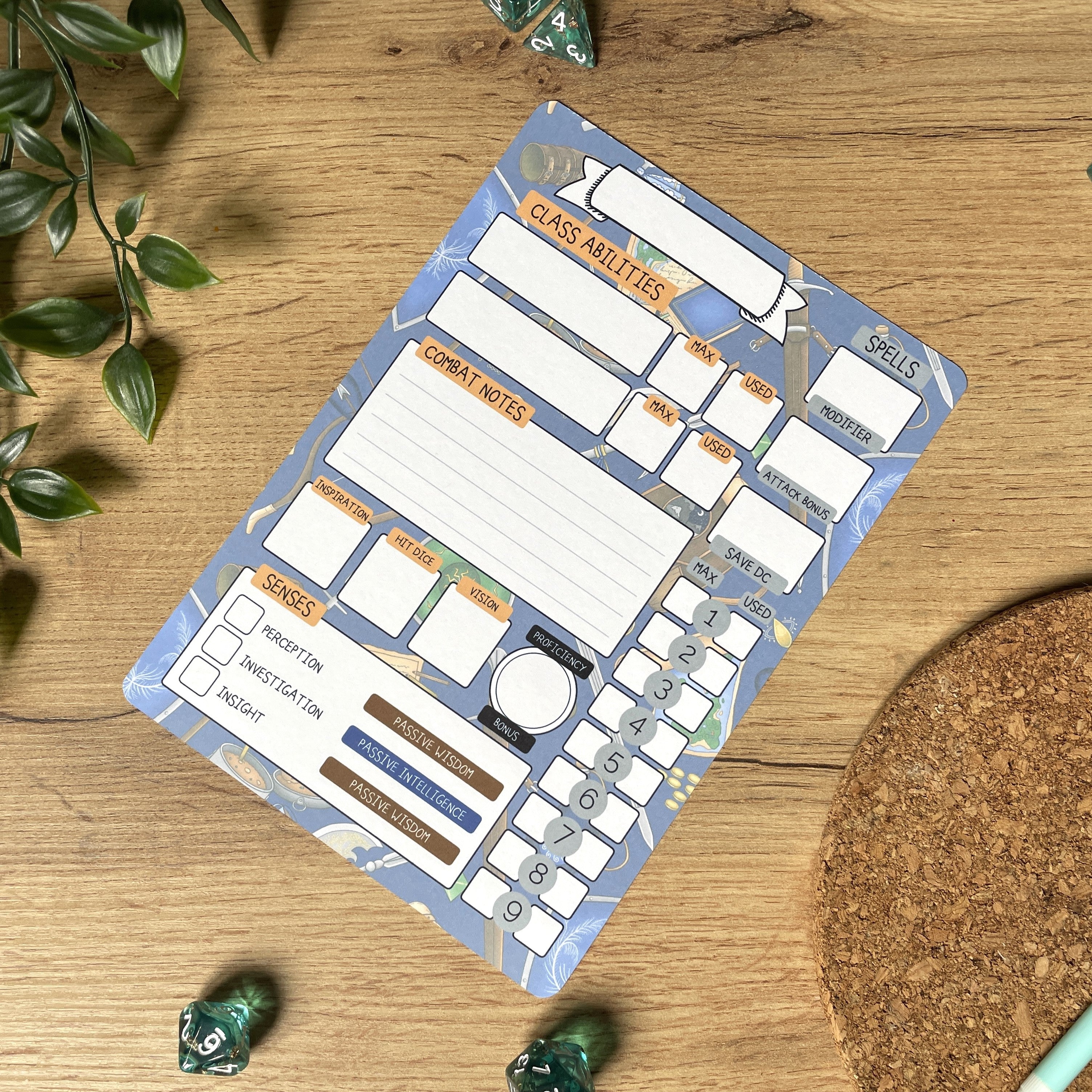 Fighter's Arsenal A5 D&D5e Skill Card set