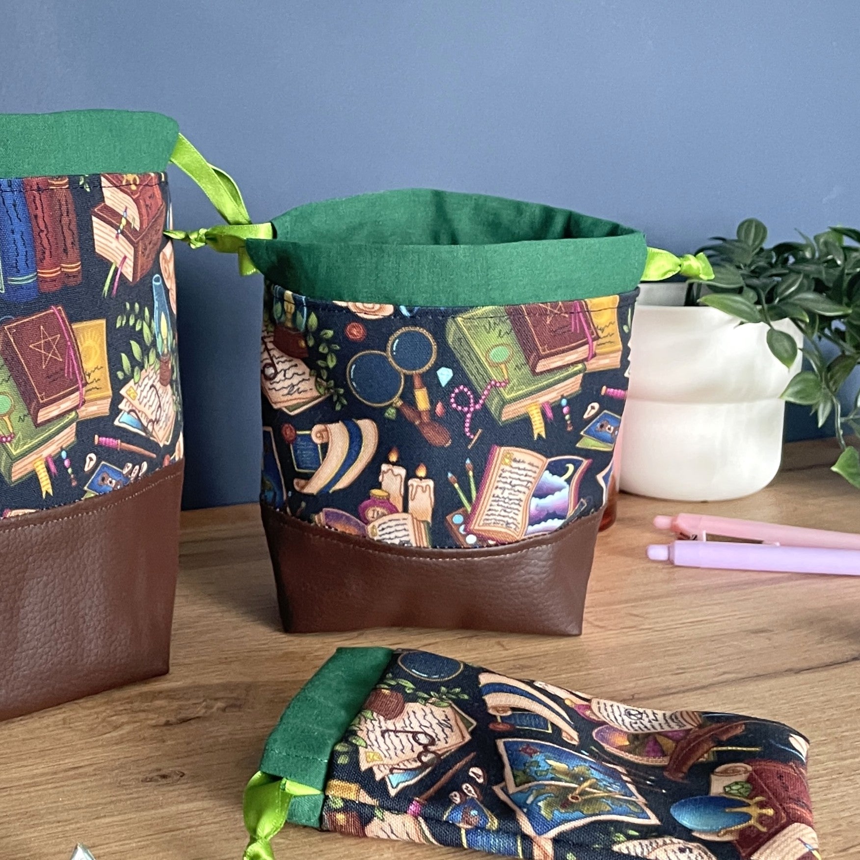 Fantasy Library Dice Bags