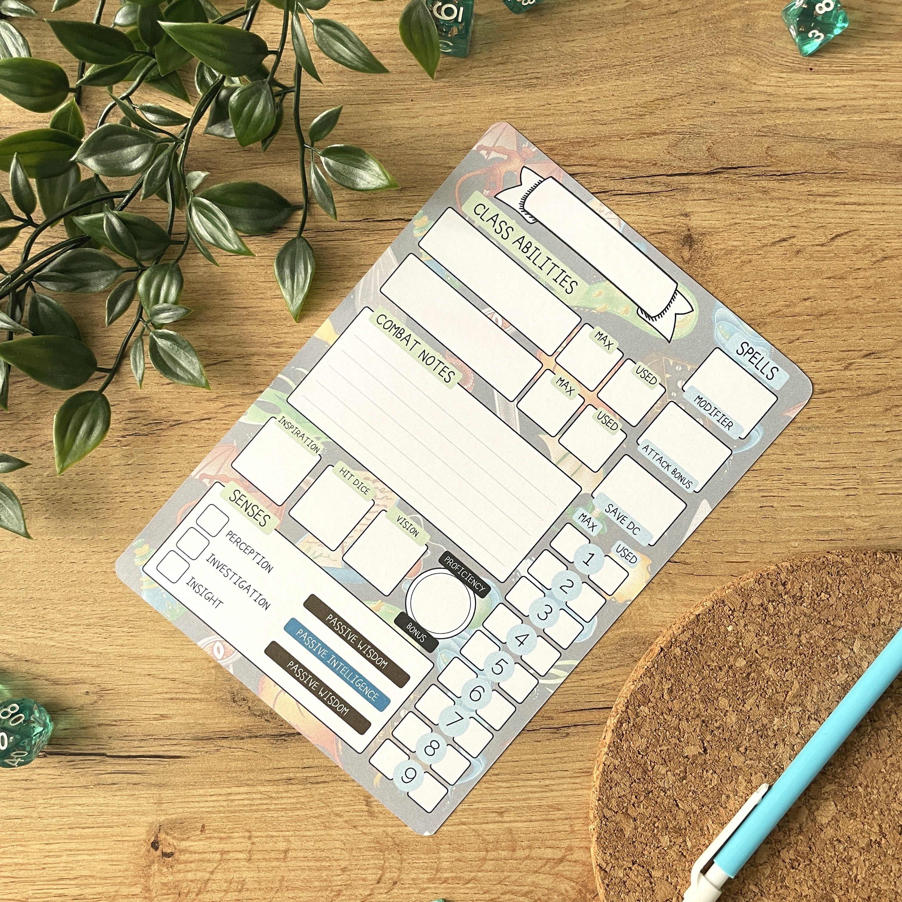 Warlock's Pact A5 D&D5e Skill Card set