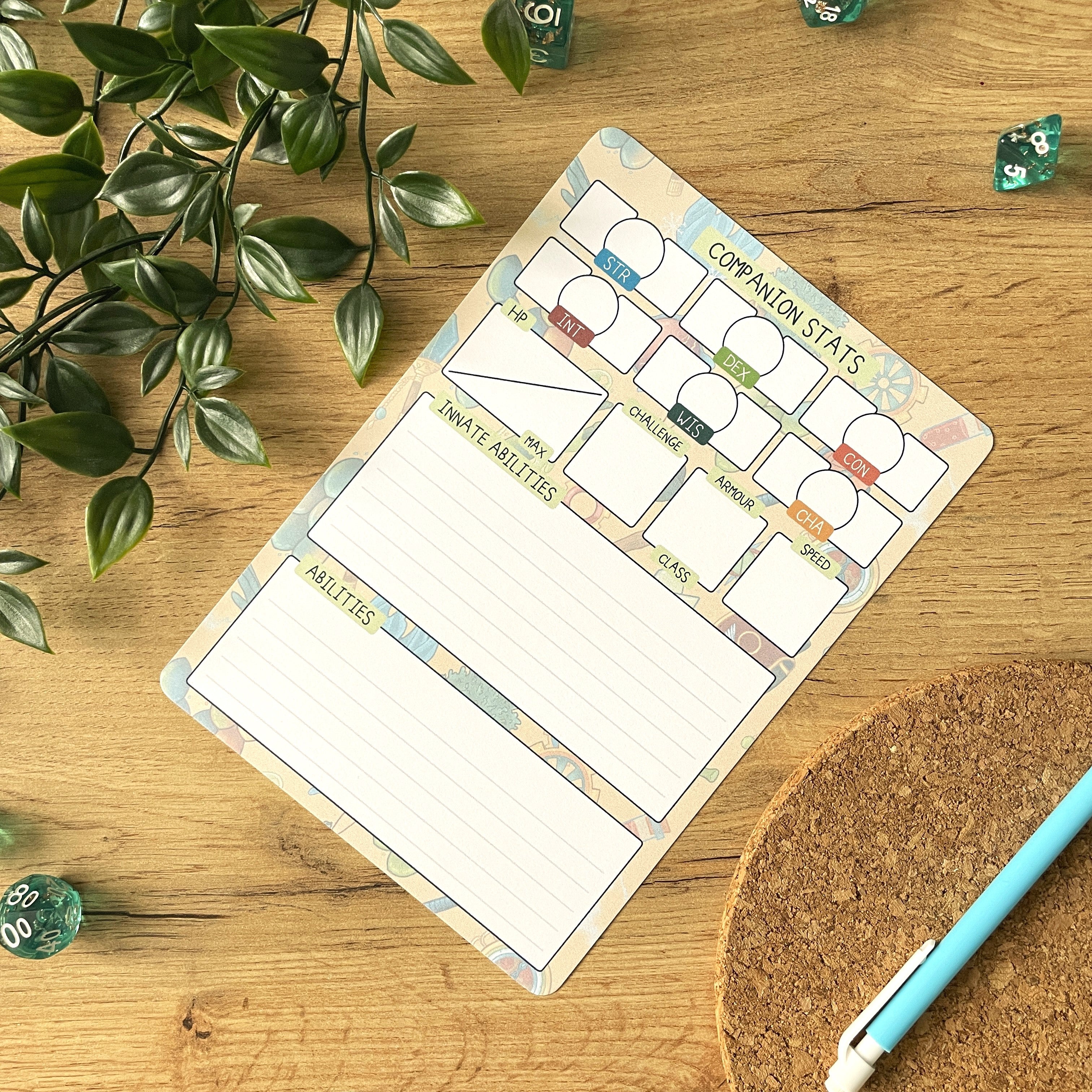 Sorcerer's Lineage A5 D&D5e Skill Card set