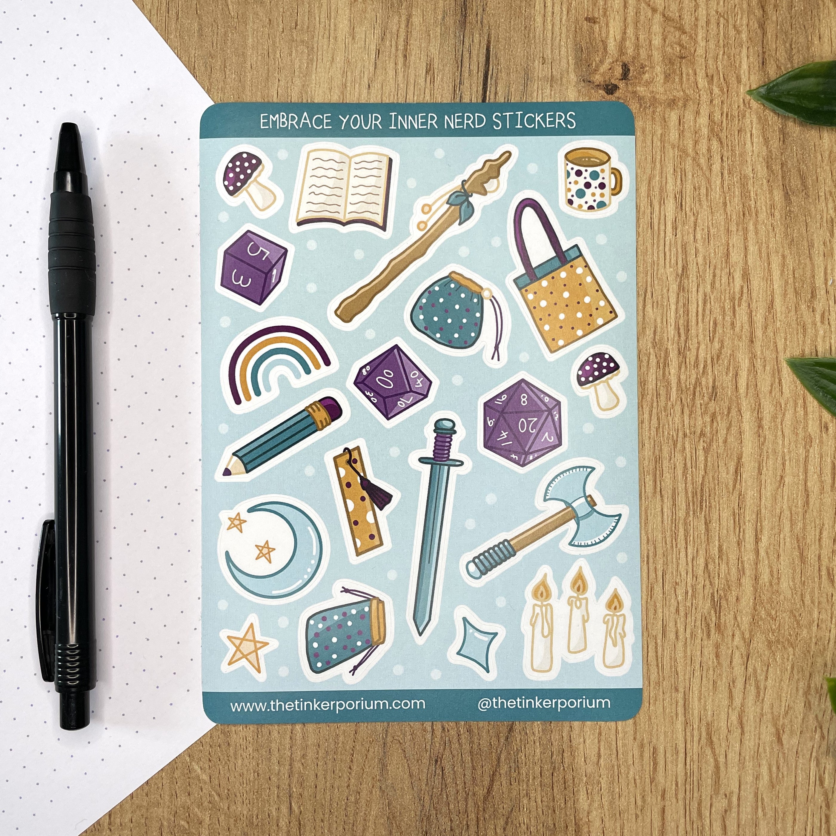 Embrace Your Inner Nerd A6 Sticker set