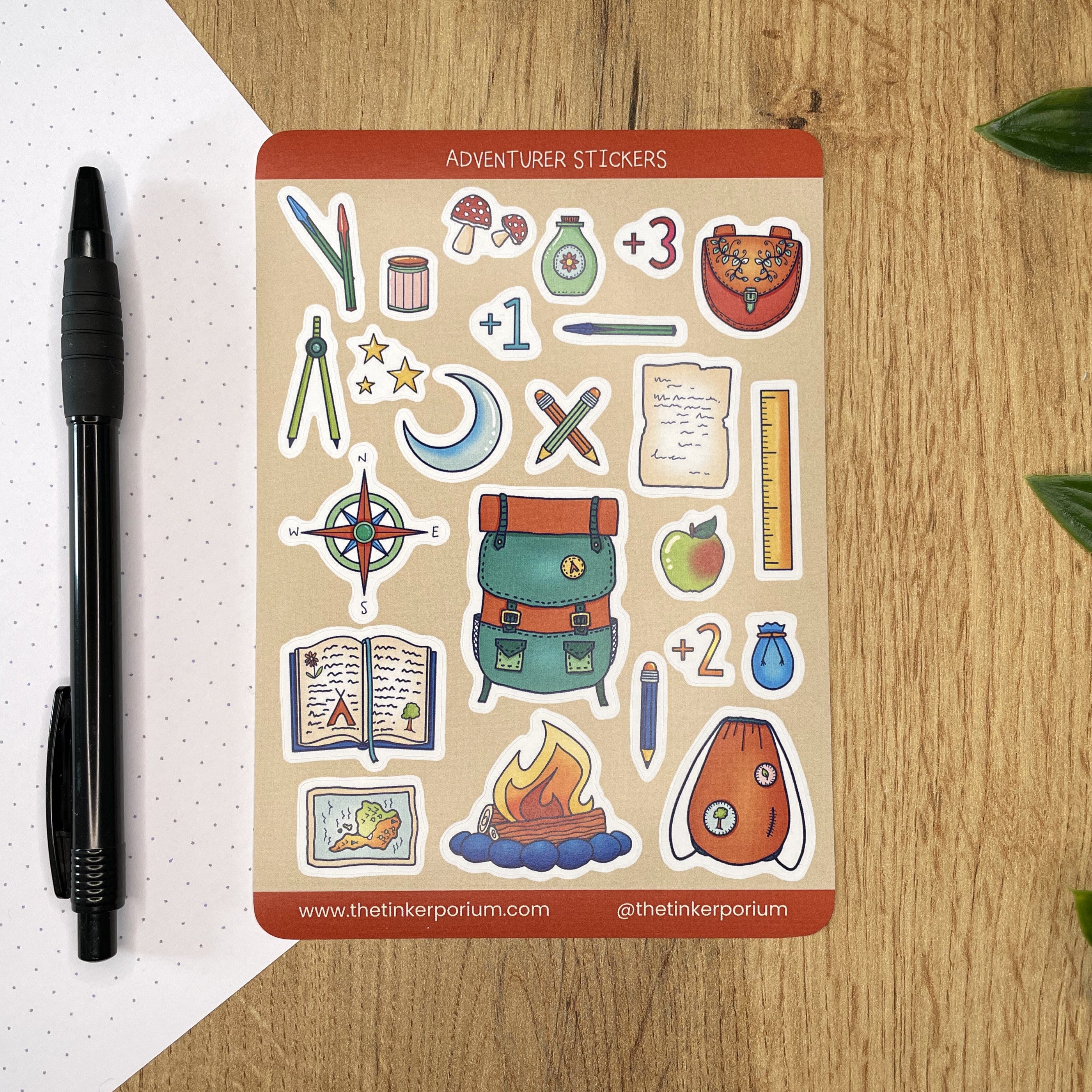Mini Adventurer A6 Sticker set