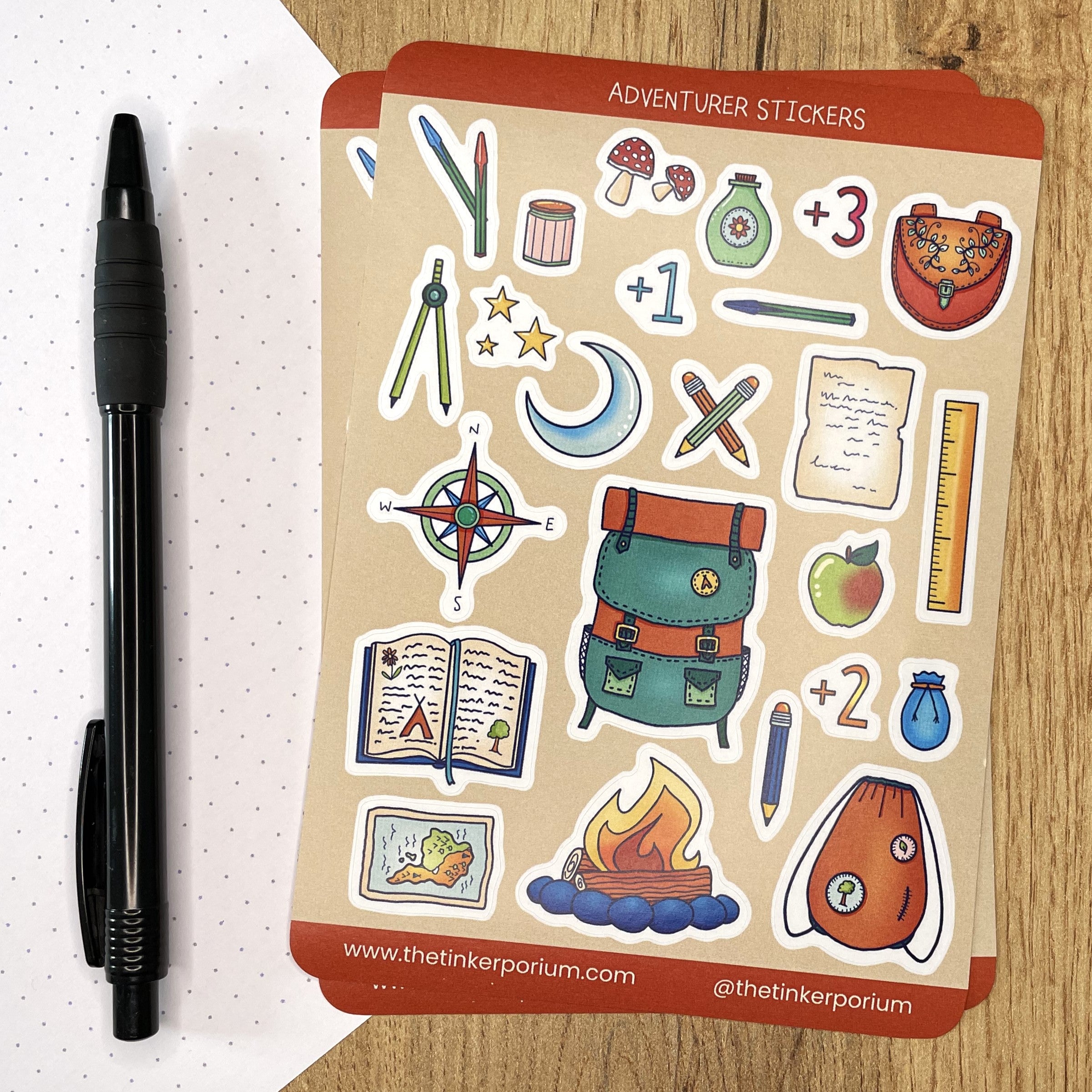 Mini Adventurer A6 Sticker set