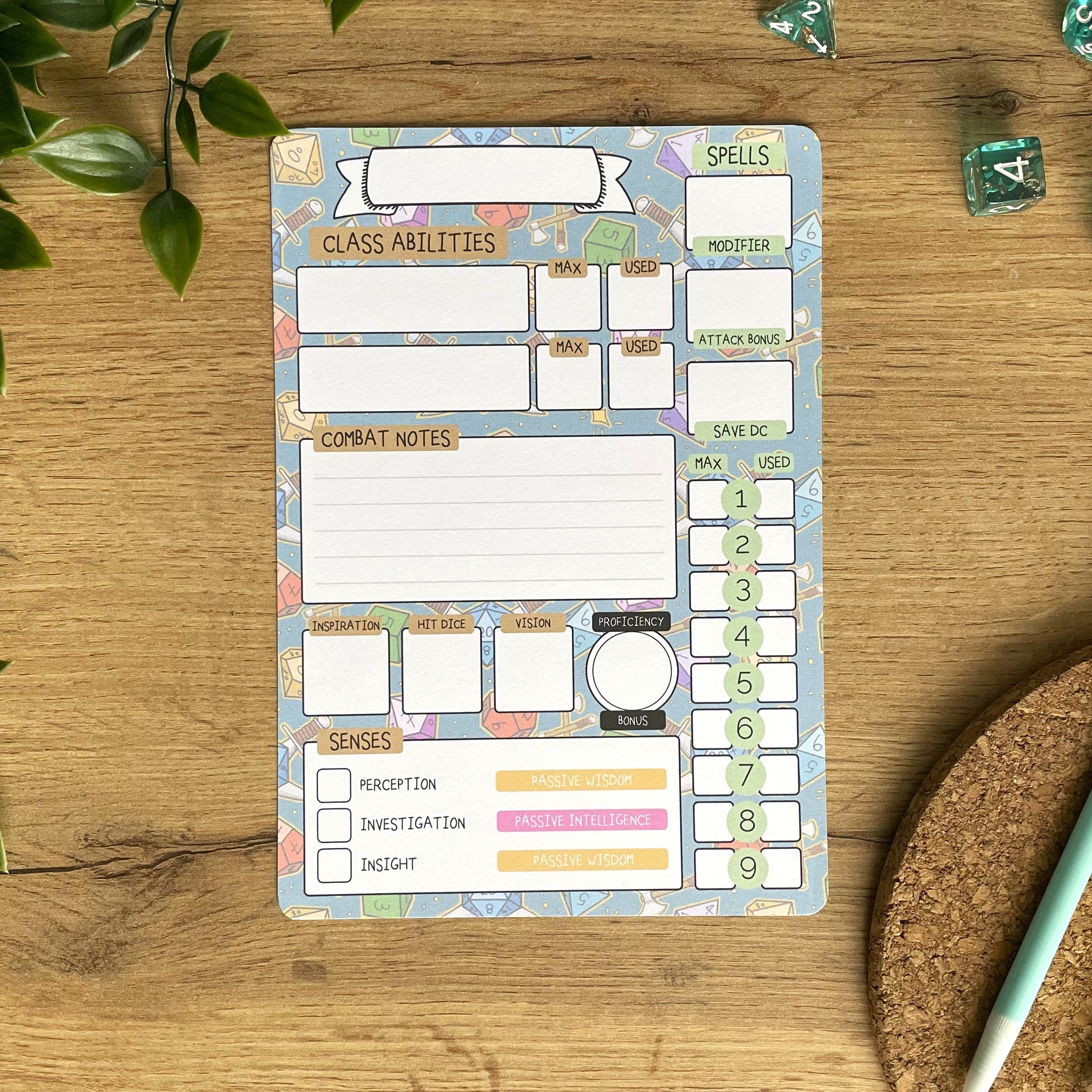 An Adventurer's Life A5 D&D5e Skill Card set