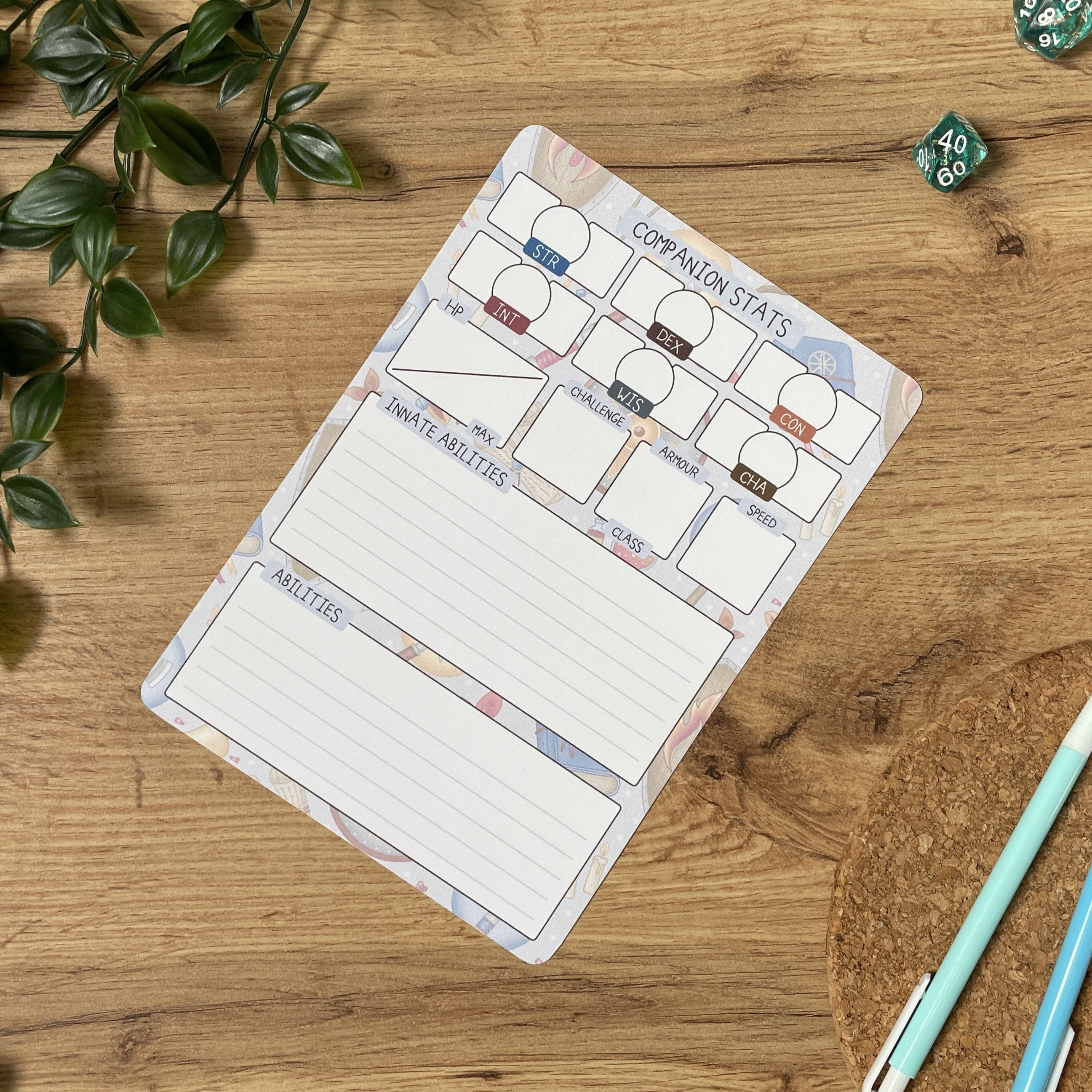 Cleric's Doctrine A5 D&D5e Skill Card set