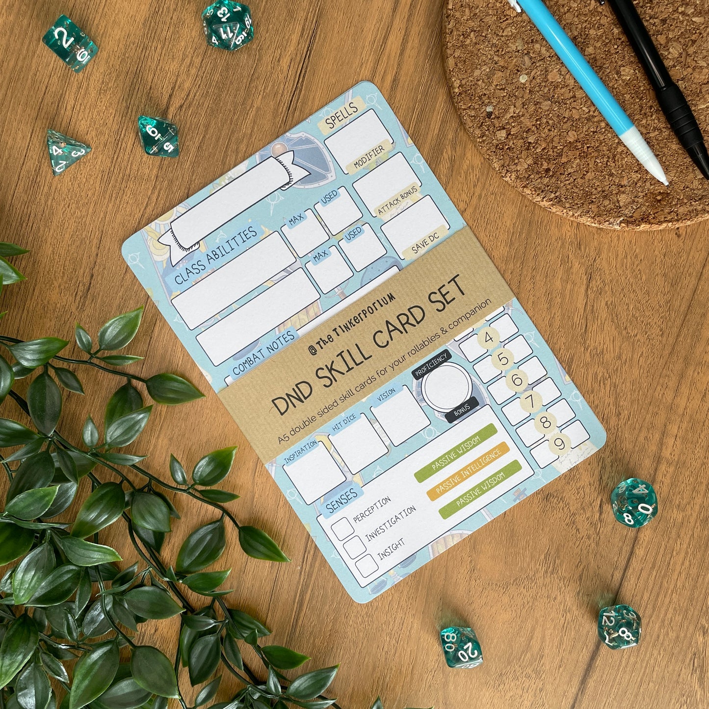 Paladin's Oath A5 D&D5e Skill Card set