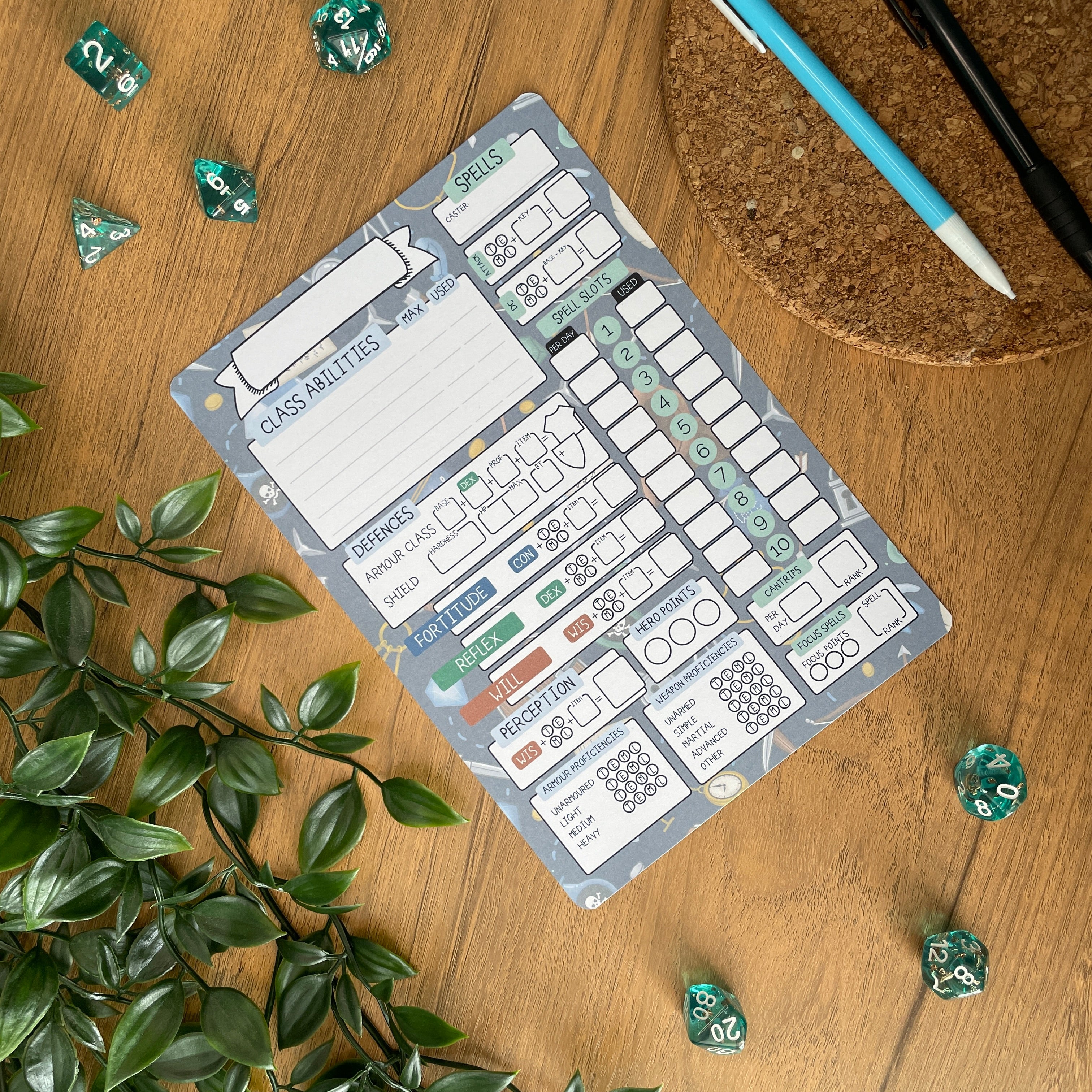 Rogue's Racket A5 Pathfinder Skill Card set