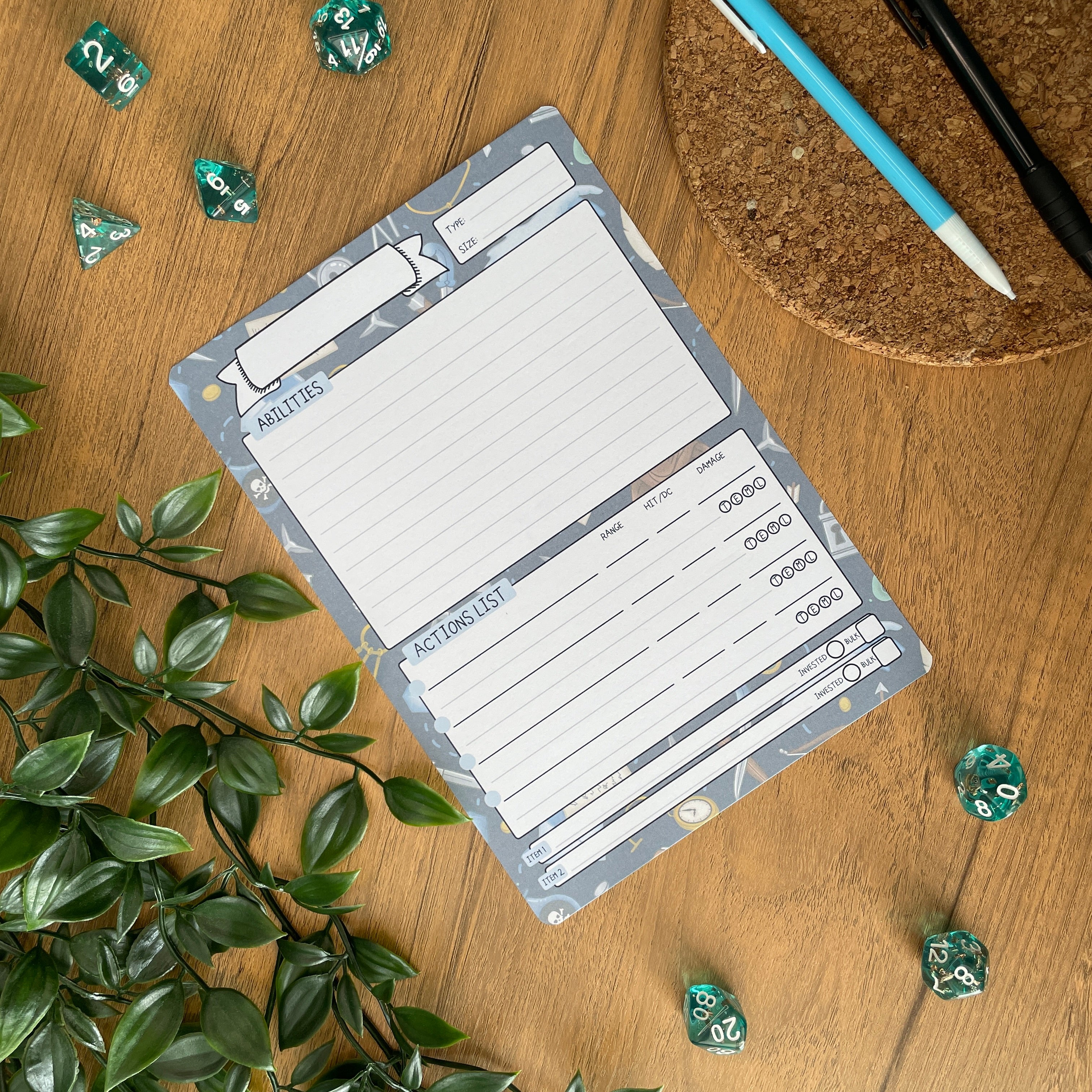 Rogue's Racket A5 Pathfinder Skill Card set