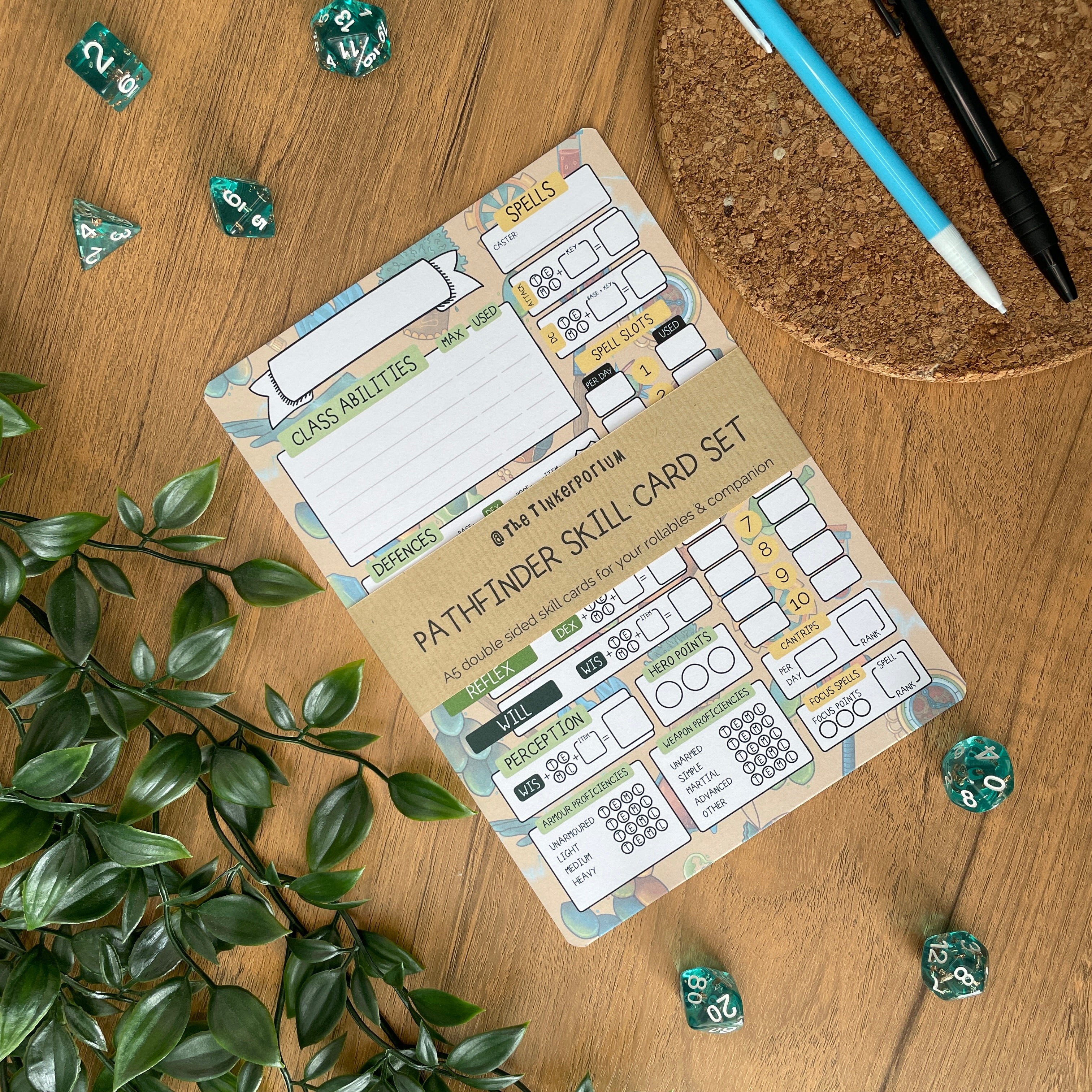 Sorcerer's Lineage A5 Pathfinder Skill Card set