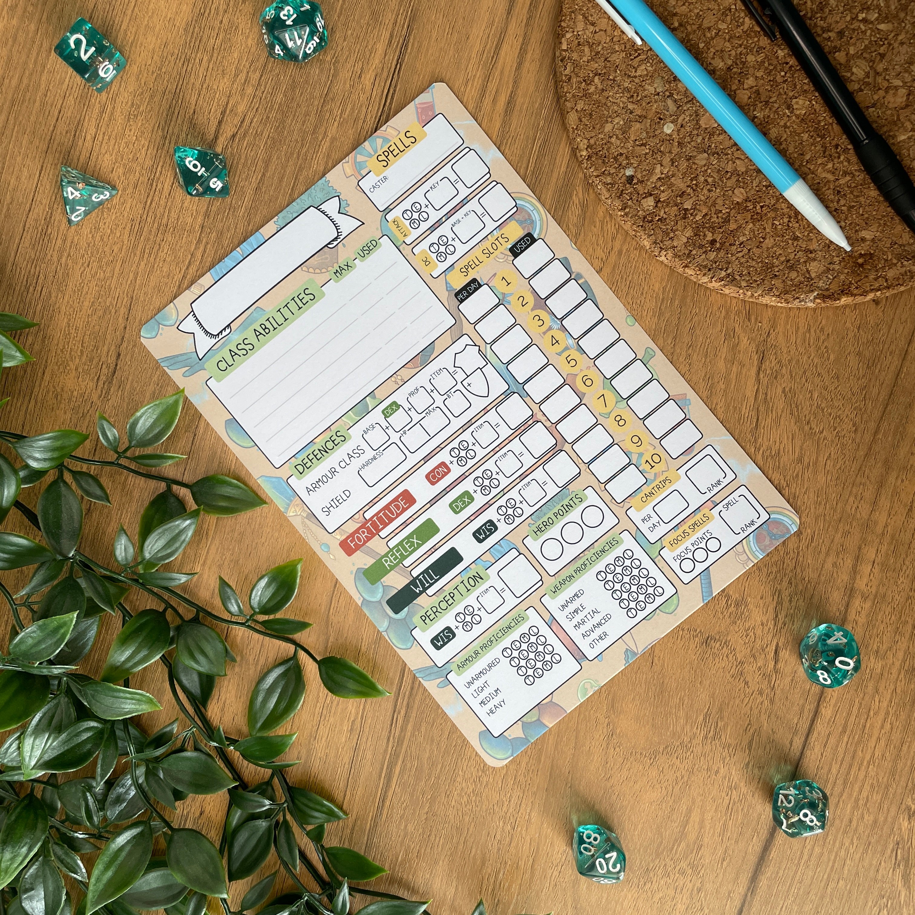 Sorcerer's Lineage A5 Pathfinder Skill Card set