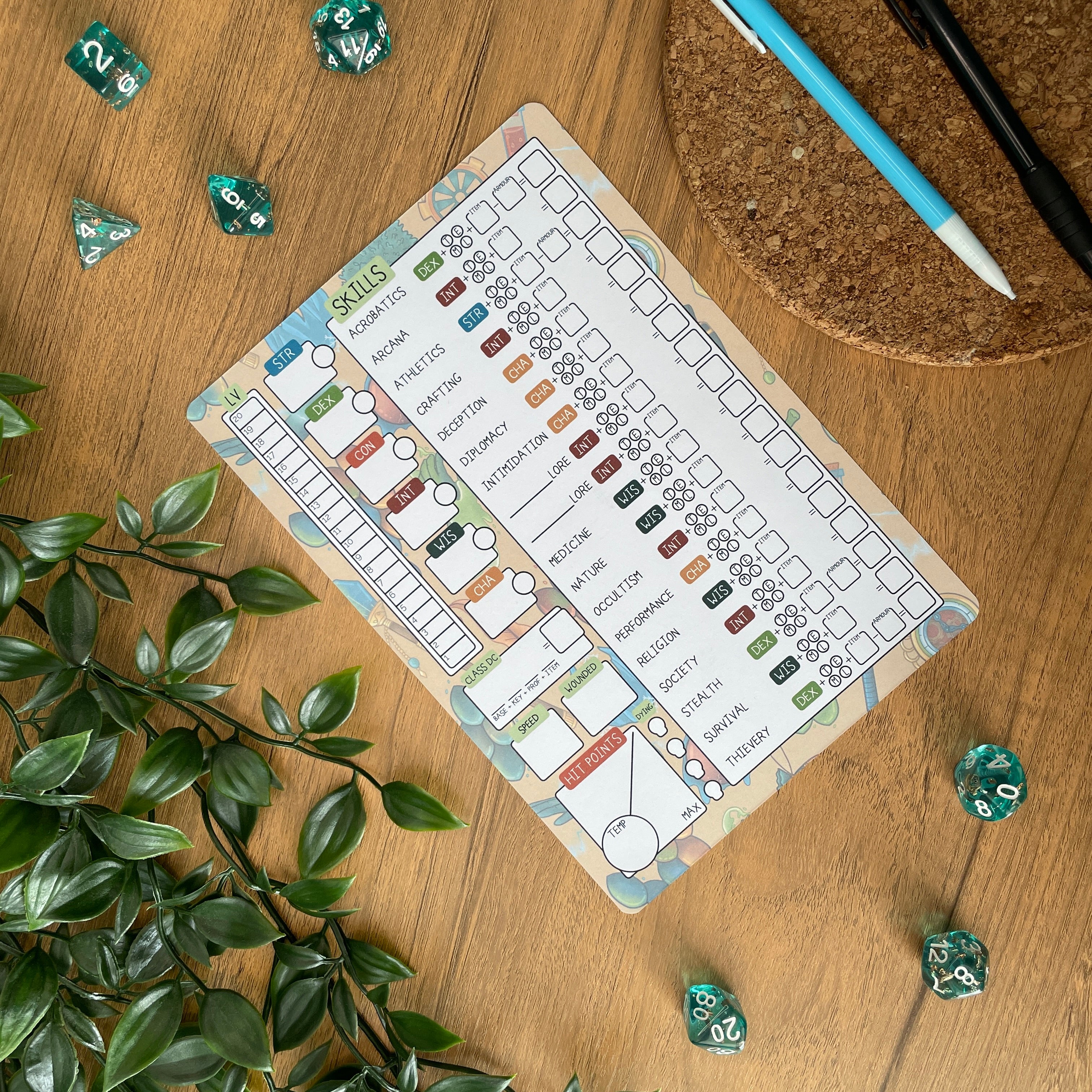 Sorcerer's Lineage A5 Pathfinder Skill Card set