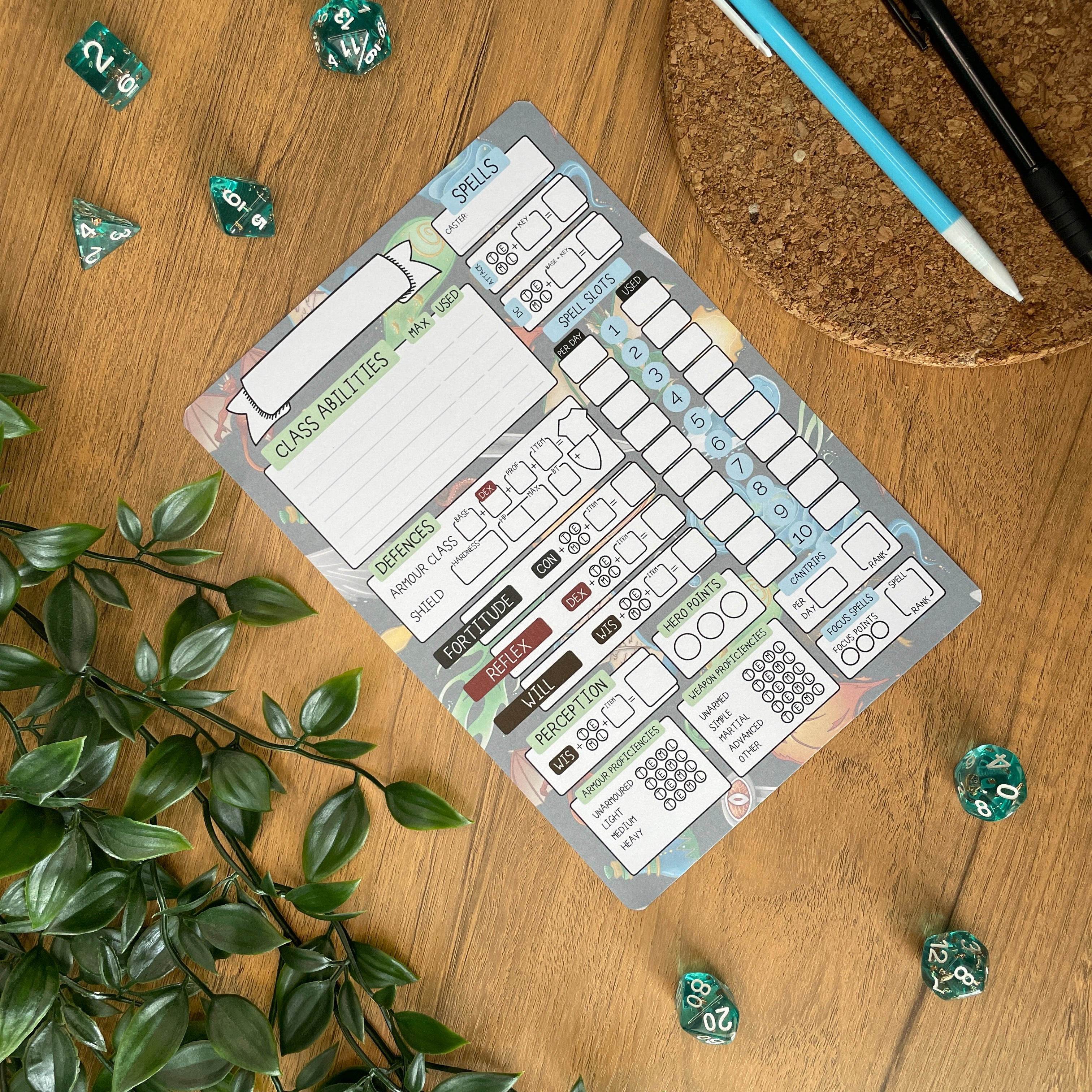 Warlock's Pact A5 Pathfinder Skill Card set