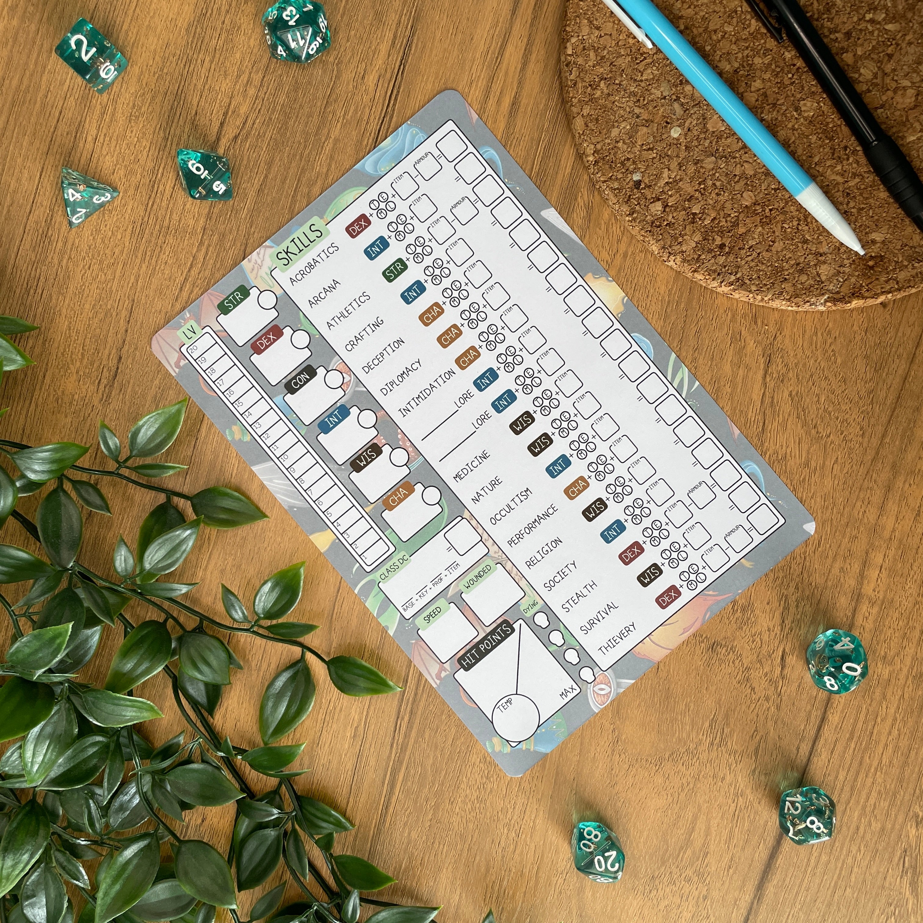 Warlock's Pact A5 Pathfinder Skill Card set