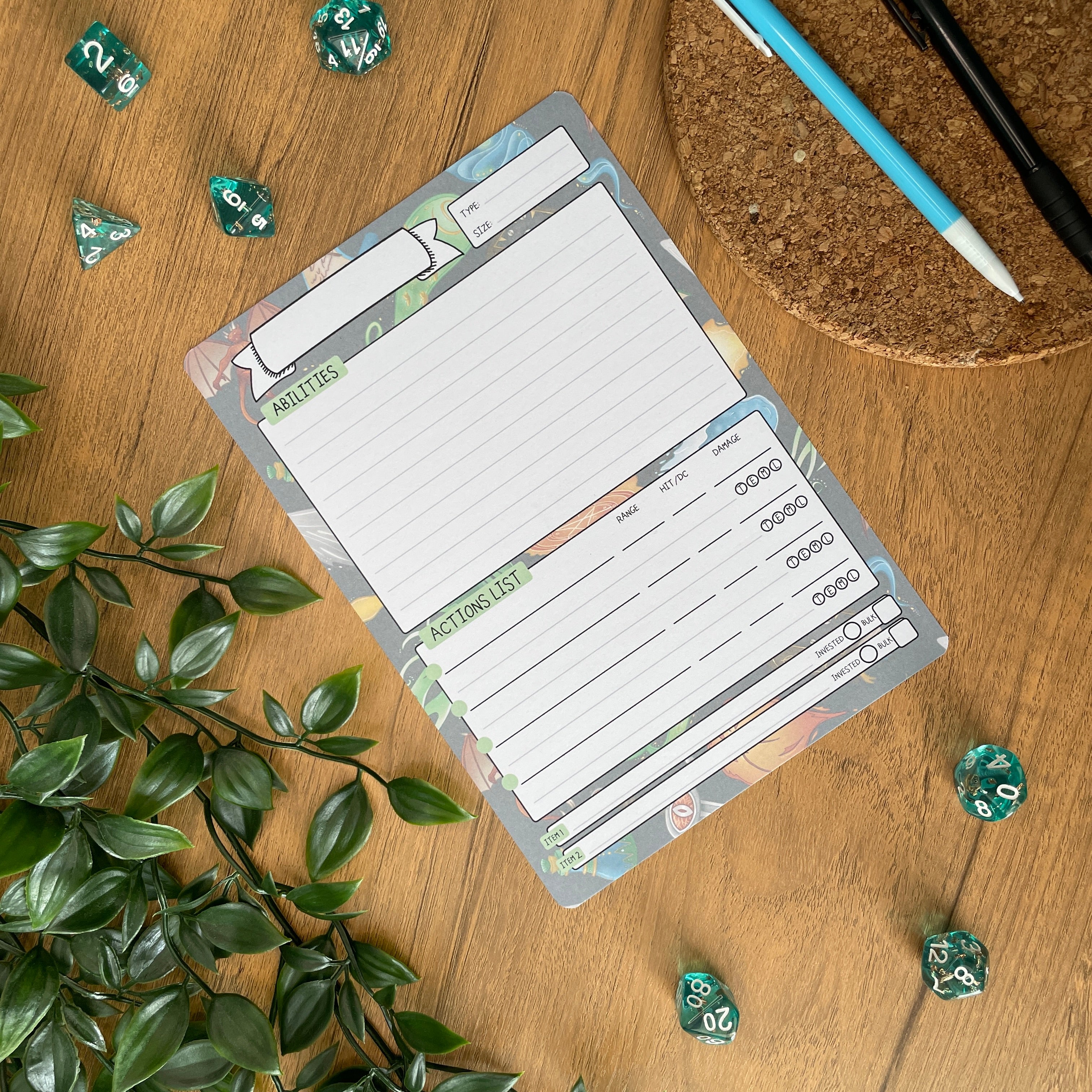 Warlock's Pact A5 Pathfinder Skill Card set