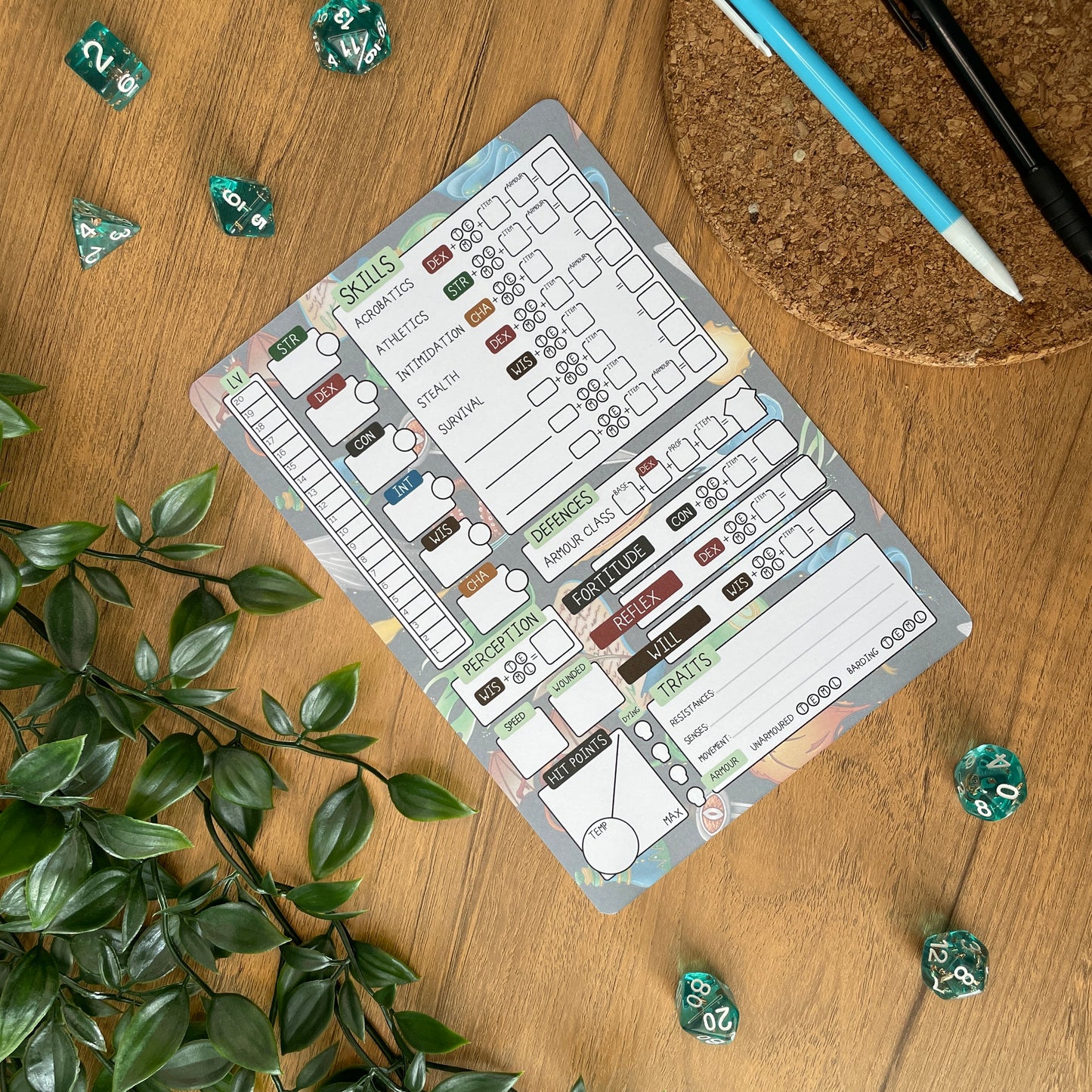 Warlock's Pact A5 Pathfinder Skill Card set