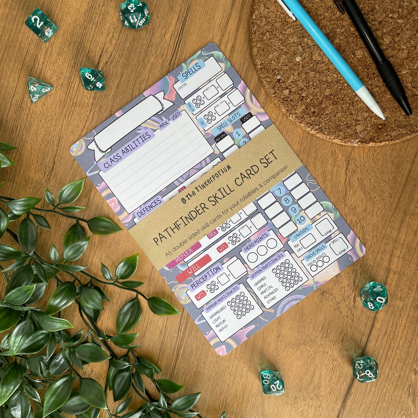 Wizard's Study A5 Pathfinder Skill Card set