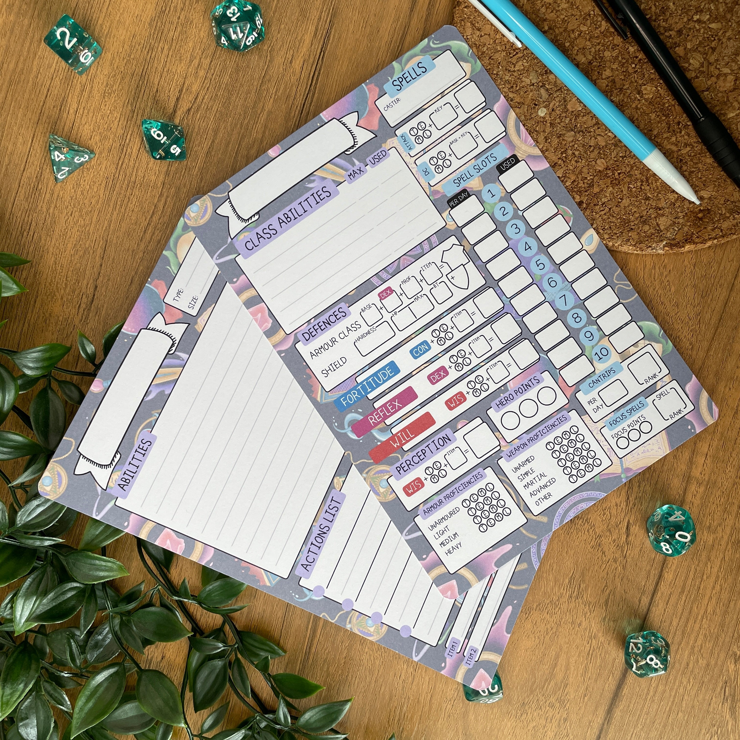 Wizard's Study A5 Pathfinder Skill Card set