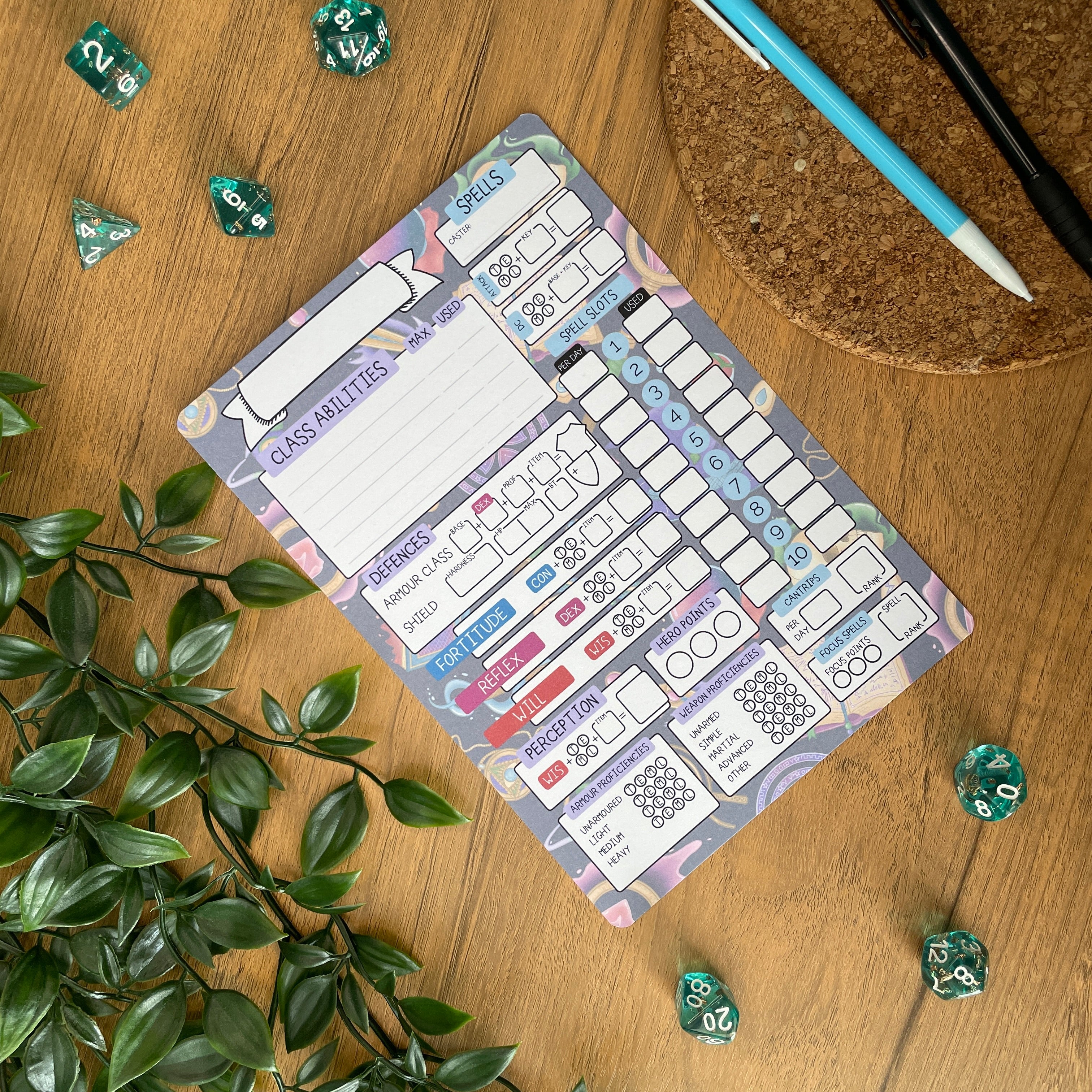 Wizard's Study A5 Pathfinder Skill Card set