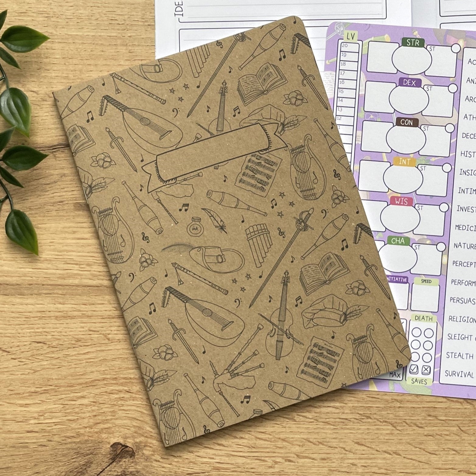 Bardic Musings A5 Character Book