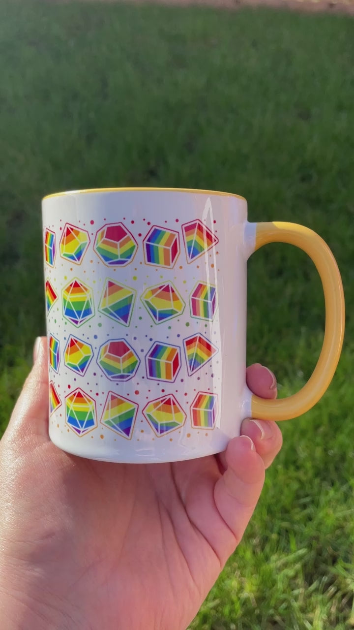 Rainbow Dice Mug of Holding