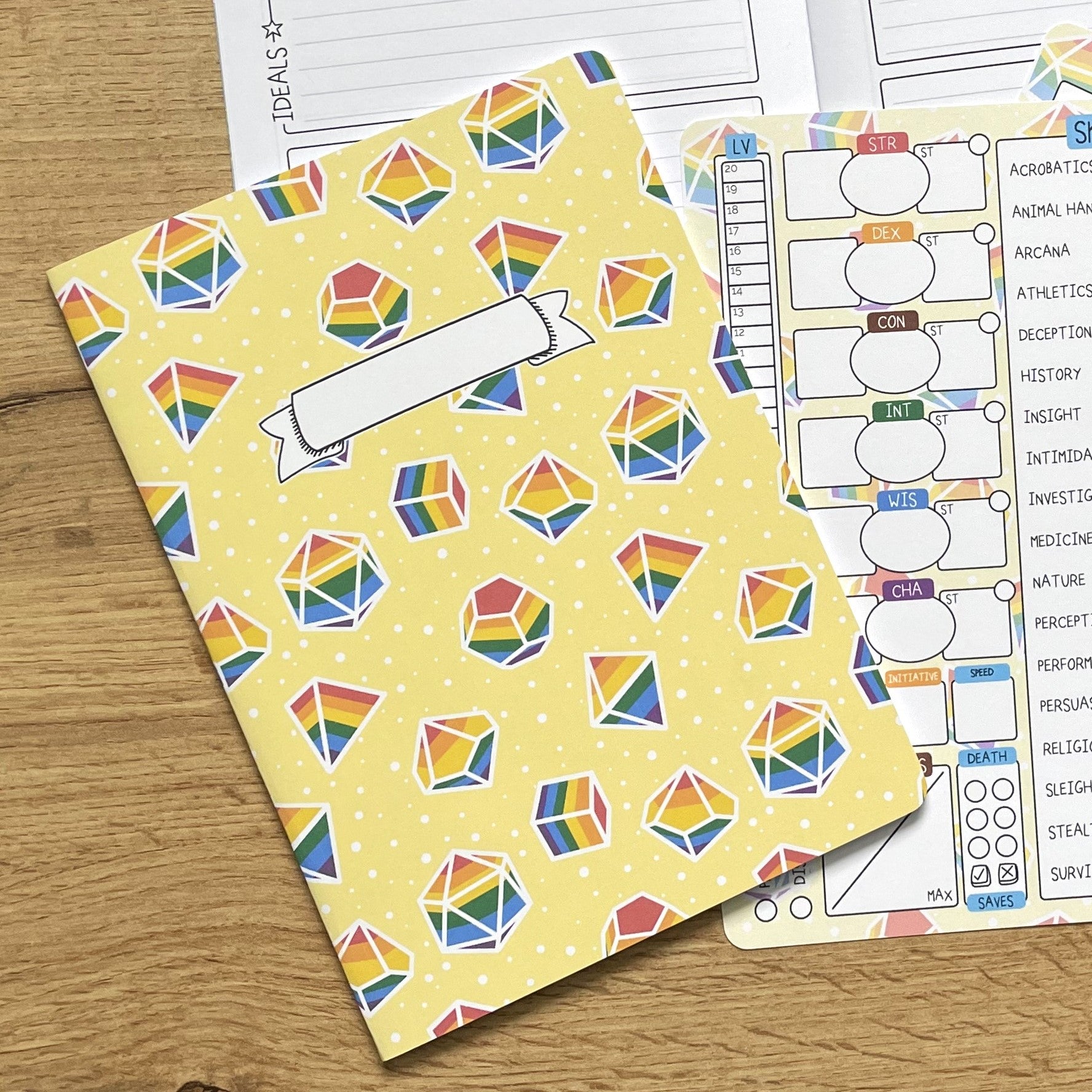 Rainbow Dice A5 Character Book