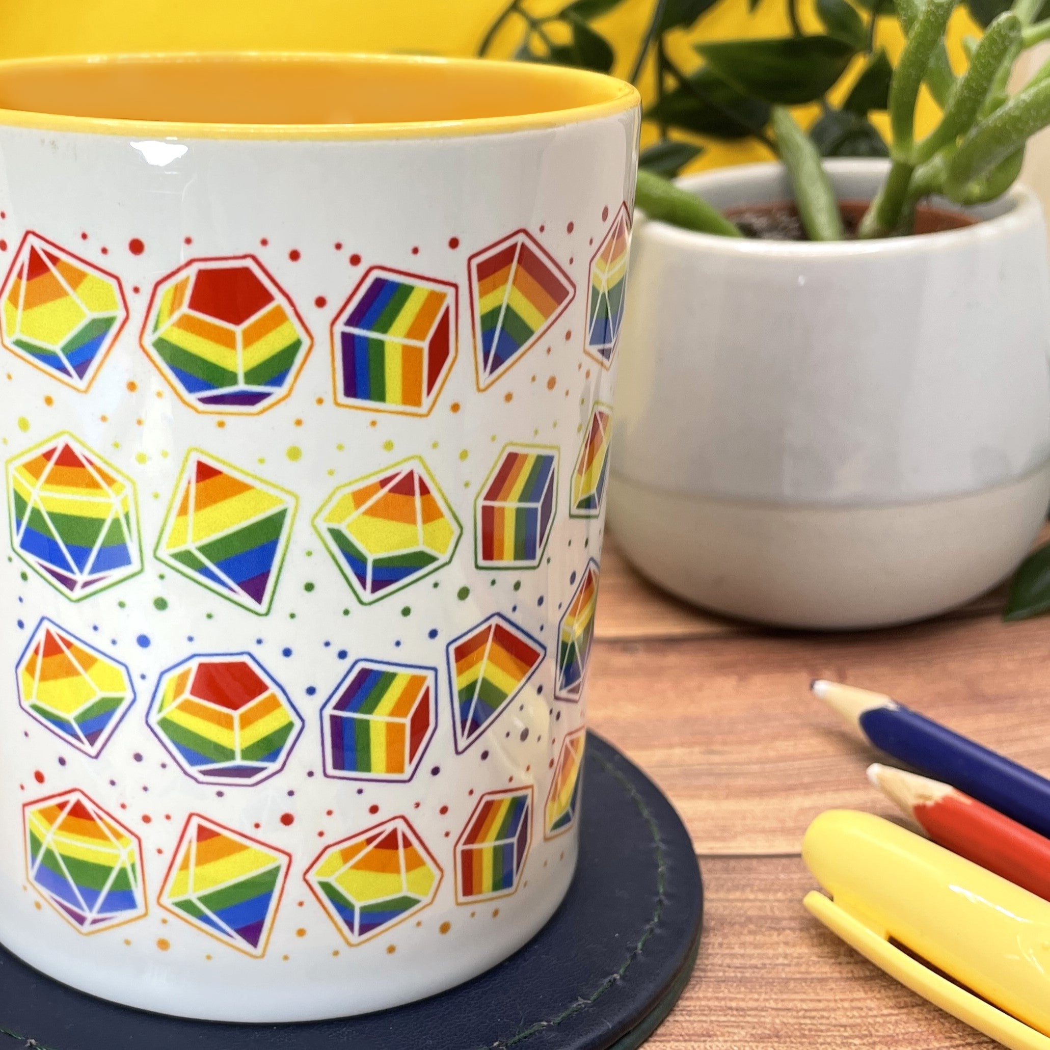 Rainbow Dice Mug of Holding