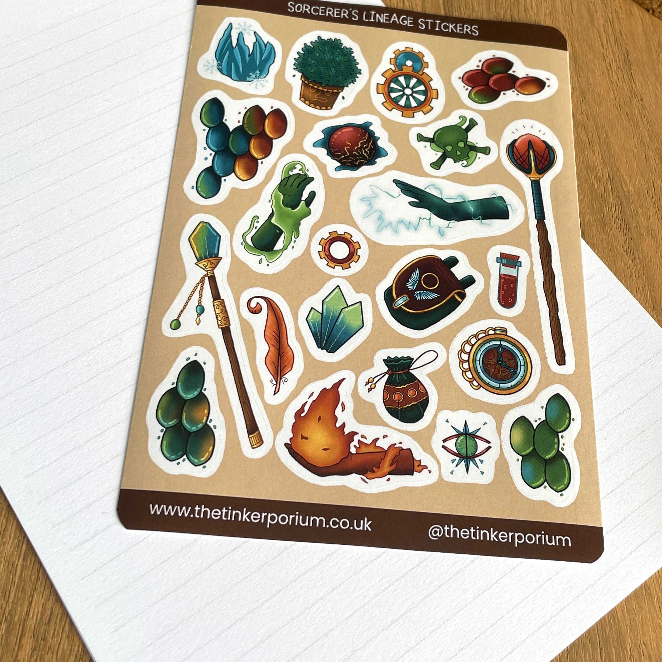Sorcerer's Lineage A6 Sticker set
