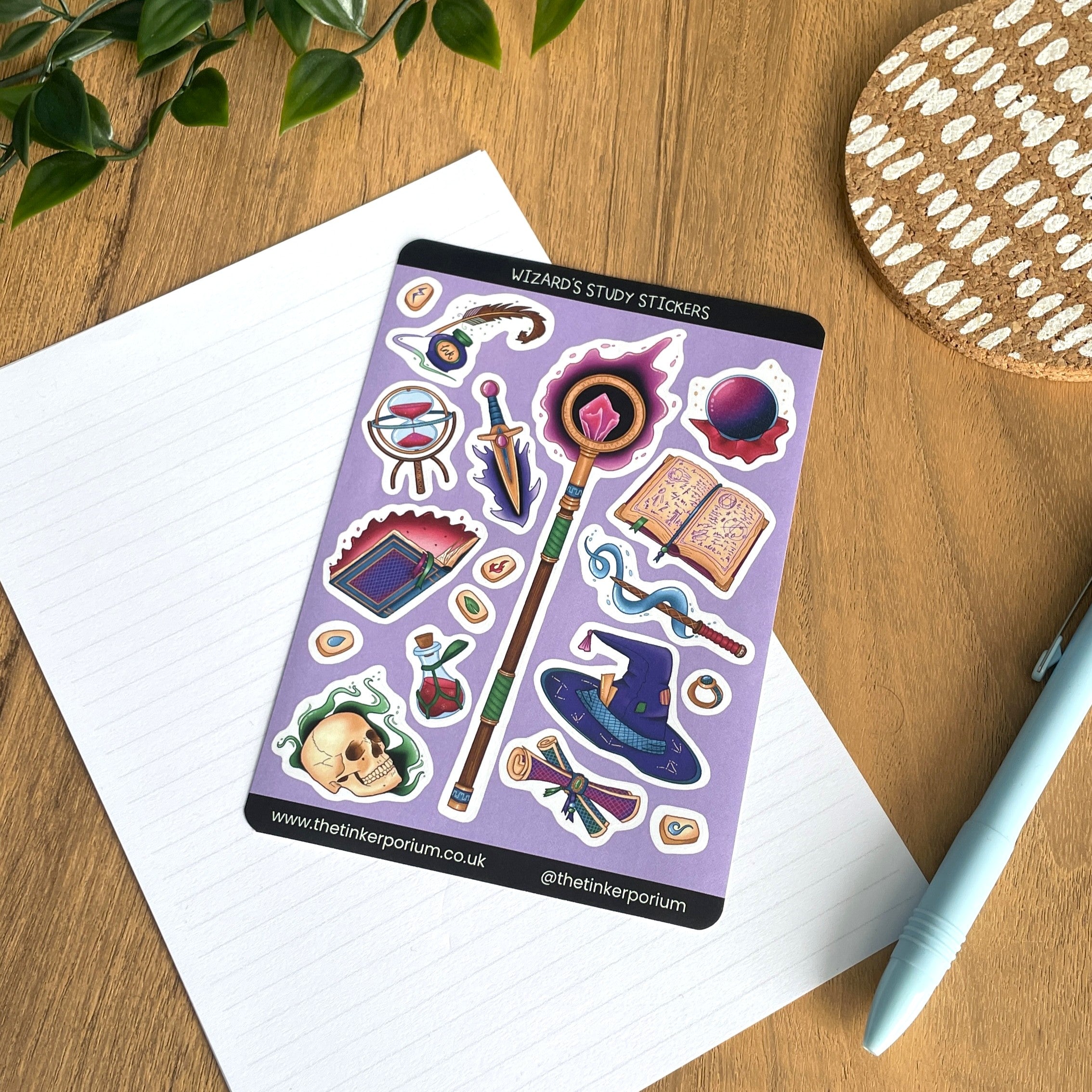 Wizard's Study A6 Sticker set