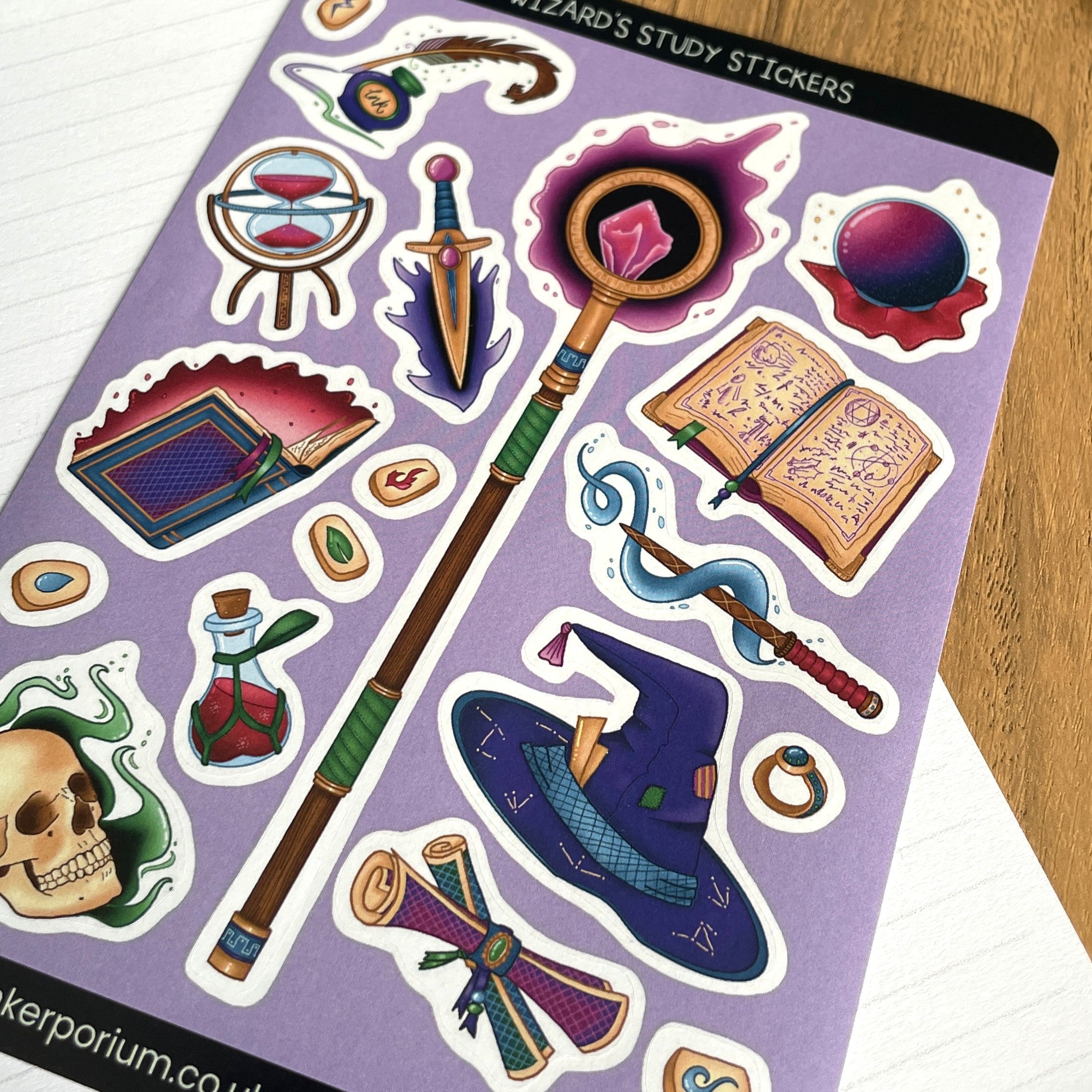 Wizard's Study A6 Sticker set