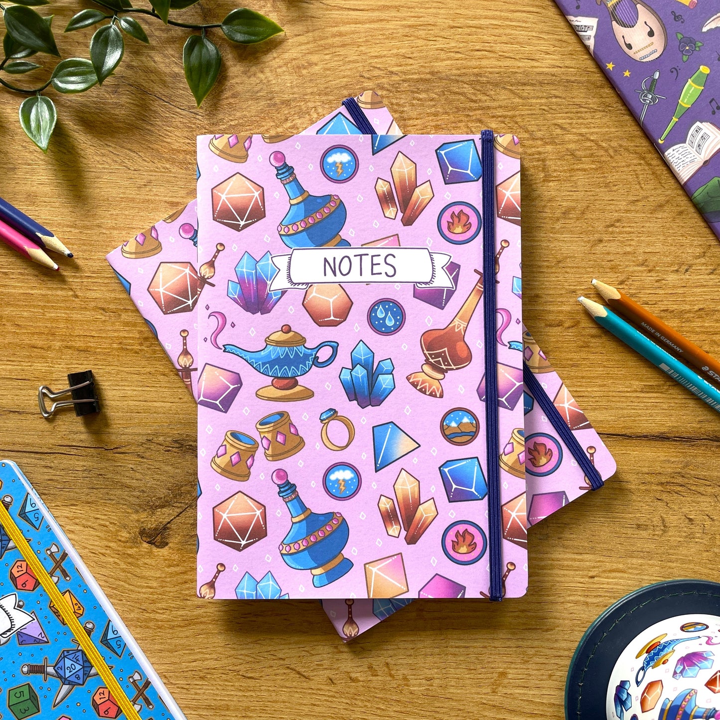 Genielock A5 Dotted Notebook with Strap
