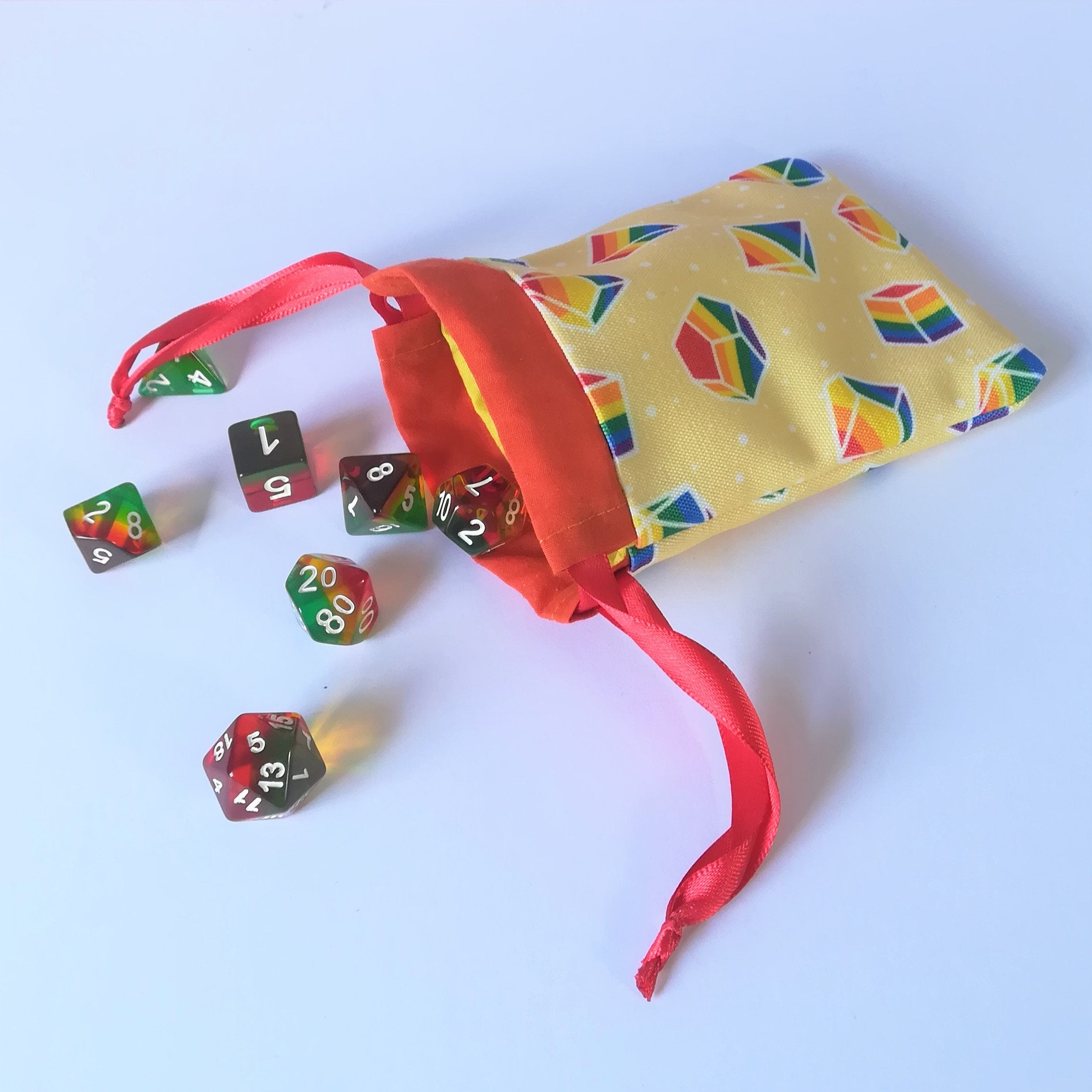 Rainbow Dice Dice Bags