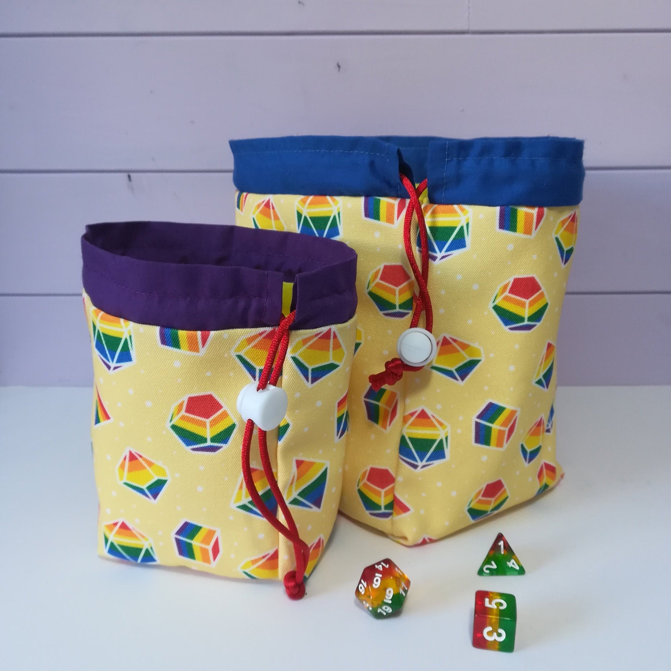 Rainbow Dice Dice Bags
